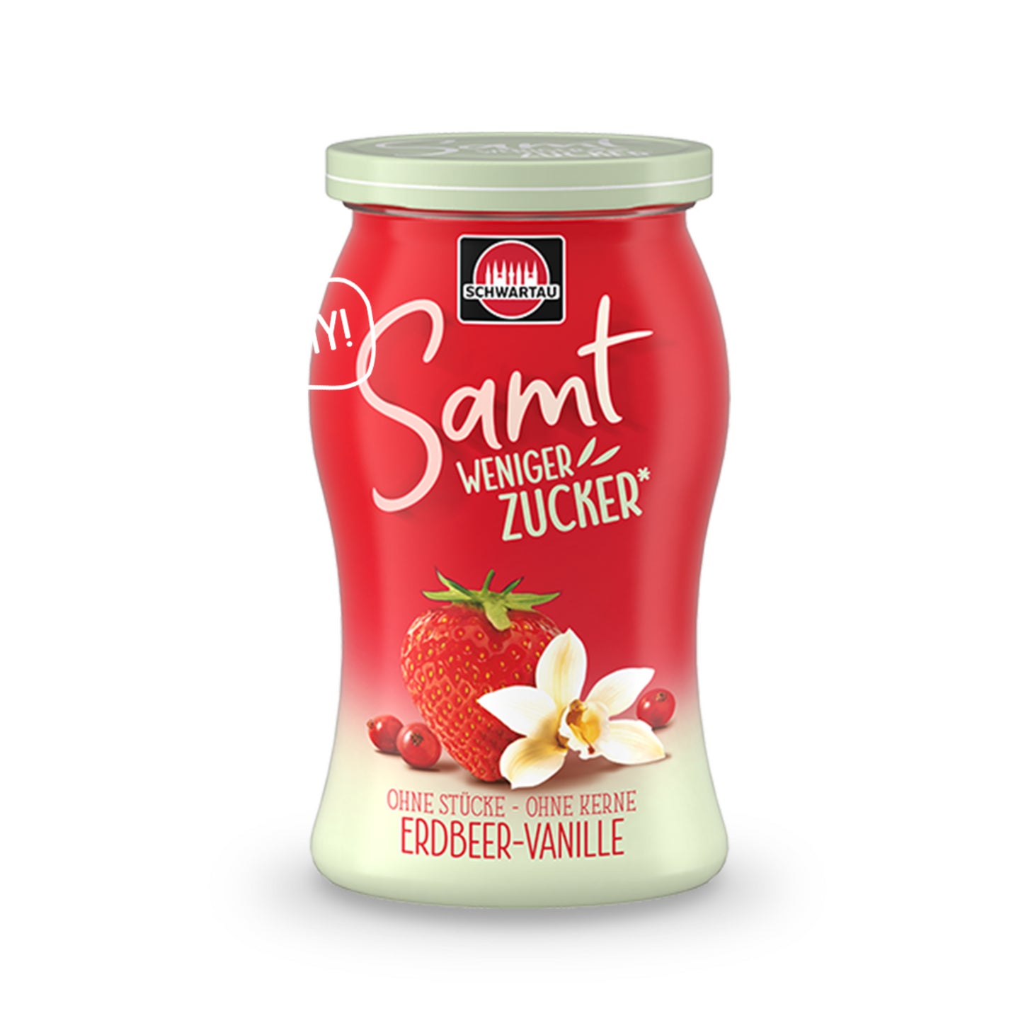 Schwartau Samt weniger Zucker Erdbeer-Vanille 255g