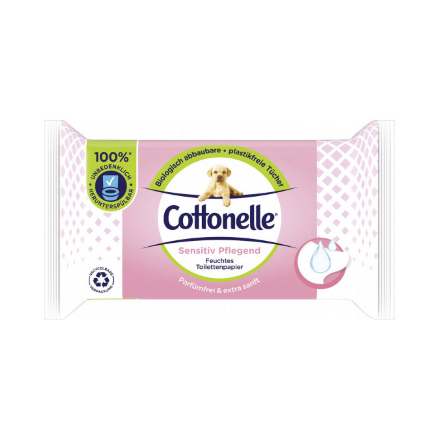Cottonelle Feuchtes Toilettenpapier Sensitiv Pflegend Extra sanft&parfümfrei 42ST