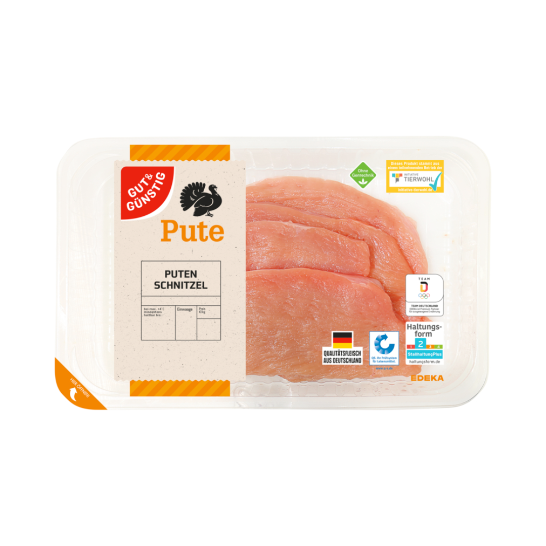 Gut&Günstig Puten Schnitzel 500g