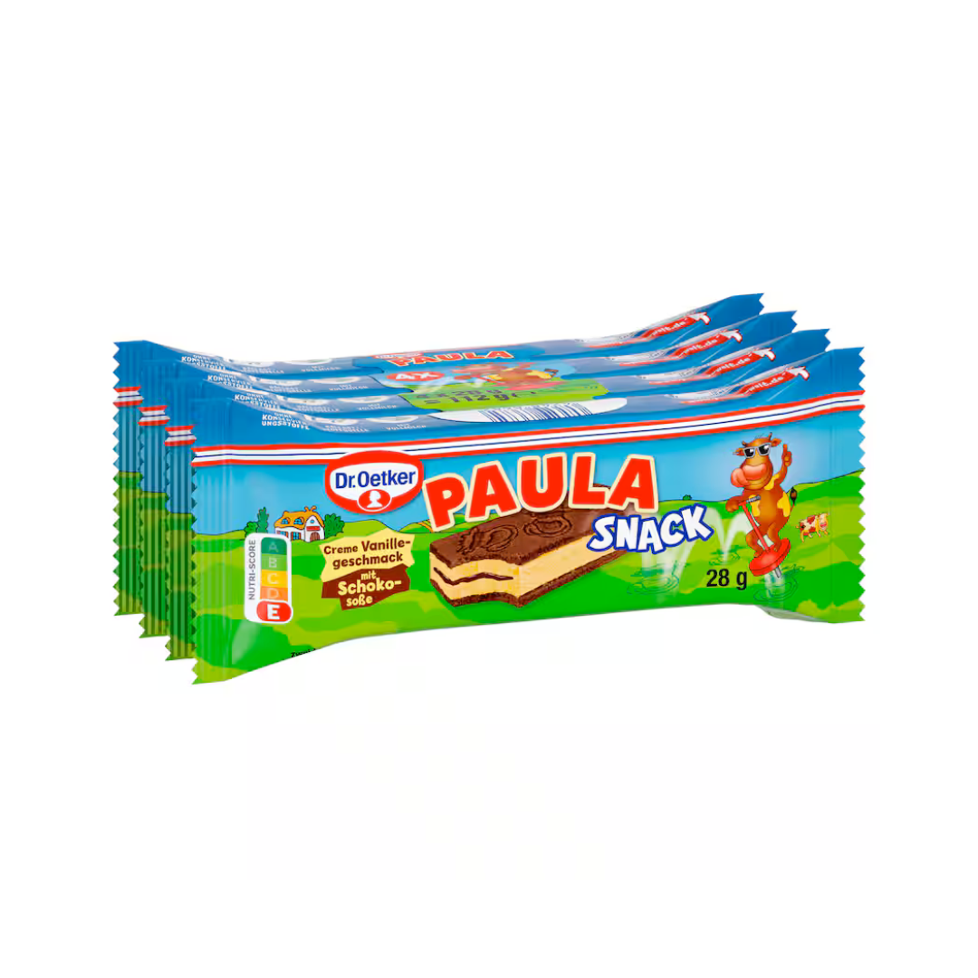 Dr.Oetker Paula Snack Creme Vanillegeschmack mit Schokosoße 4x28g