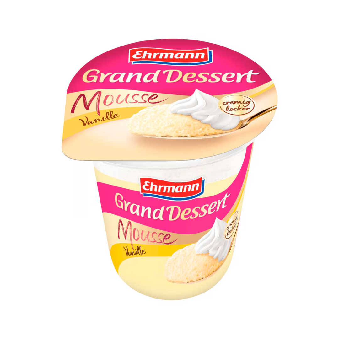 Grand Dessert Mousse mit Sahnetopping Vanille 170g