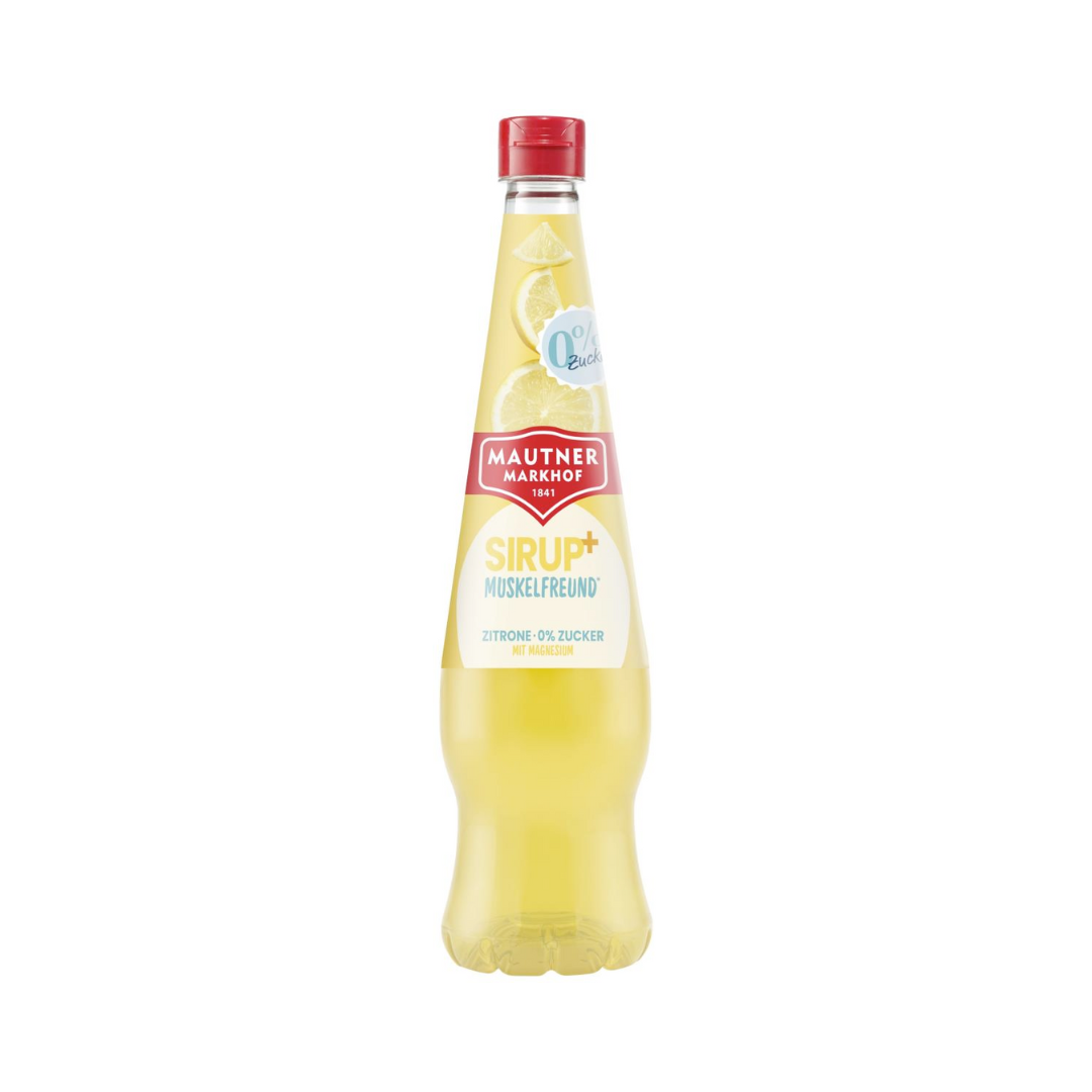 Mautner Markhof Sirup plus Zitrone mit Magnesium 0% Zucker 0,7l