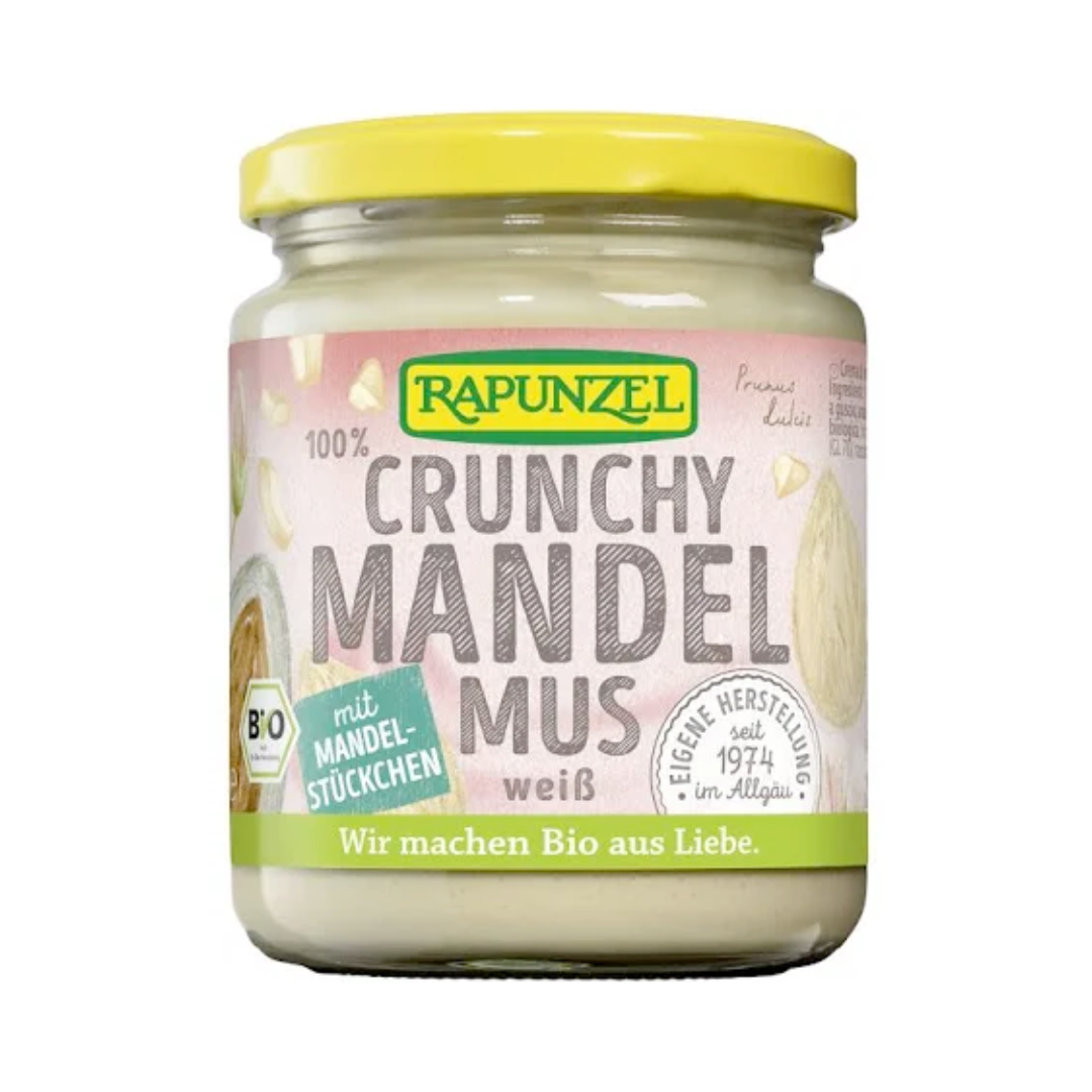 Bio Rapunzel Mandelmus weiß crunchy 250g