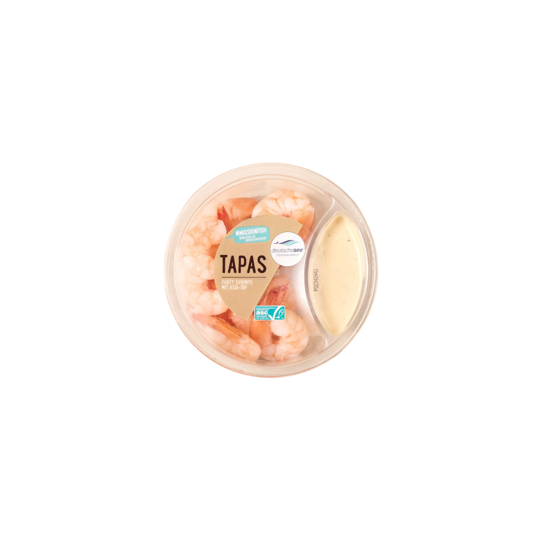 ASC Deutsche See Party Shrimps mit Asia Dip 100g