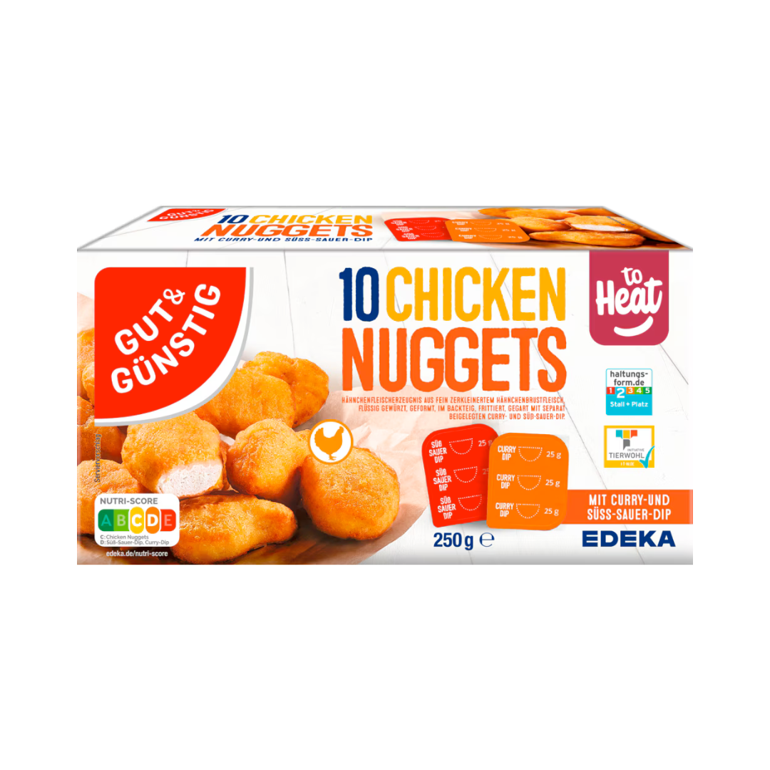 GUT&GÜNSTIG Chicken Nuggets mit Dip 250g QS ITW