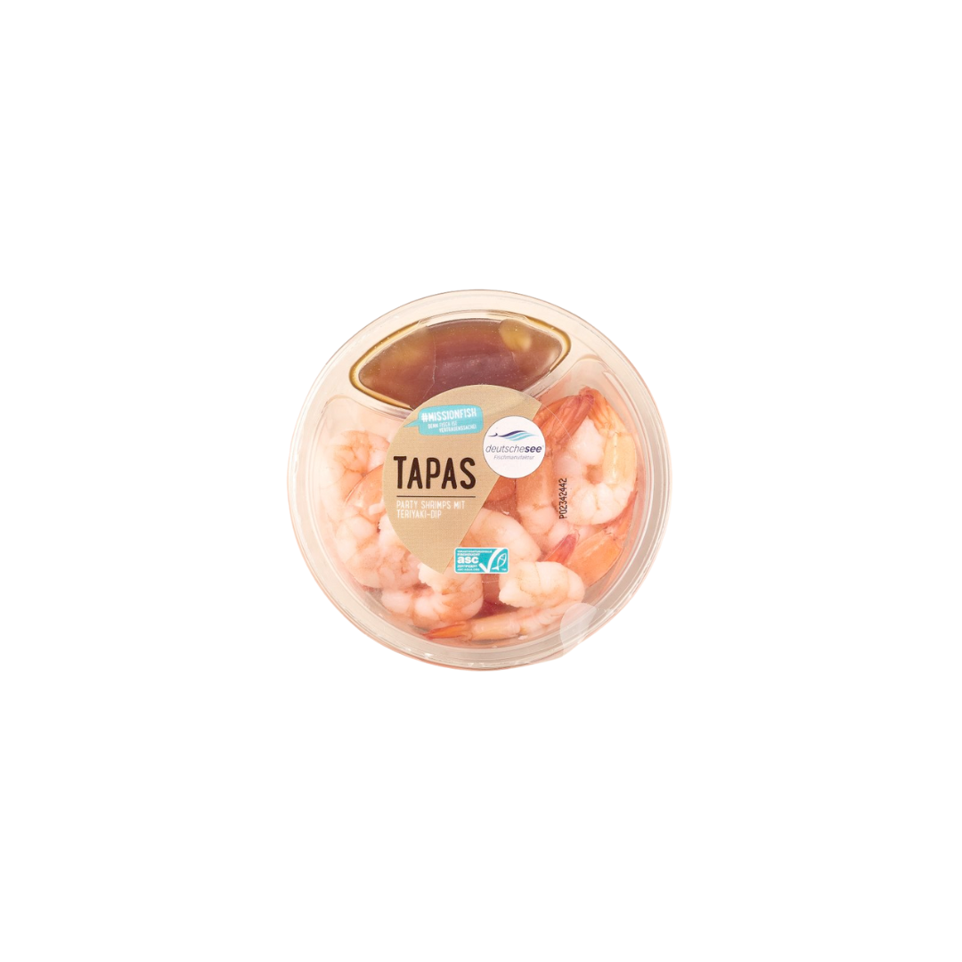 ASC Deutsche See Party Shrimps mit Teriyaki Dip 100g