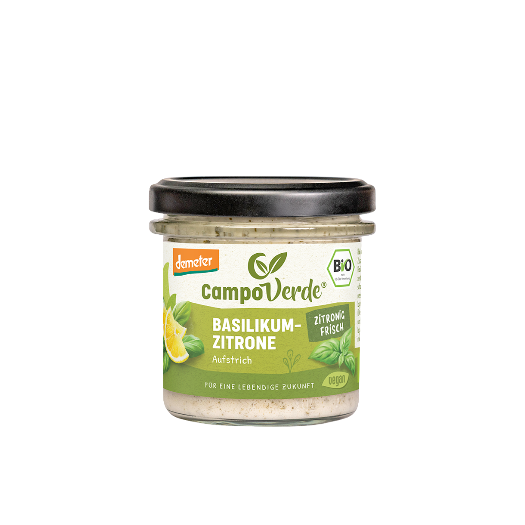 Demeter Campo Verde Aufstrich Basilikum-Zitrone 135g