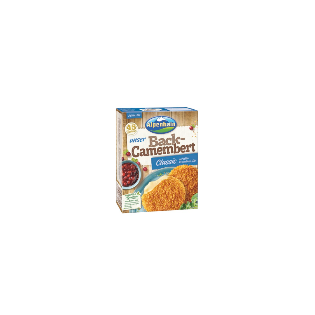 Alpenhain Back-Camembert Classic 2x75g+Wildpreiselbeerdip 2x25g