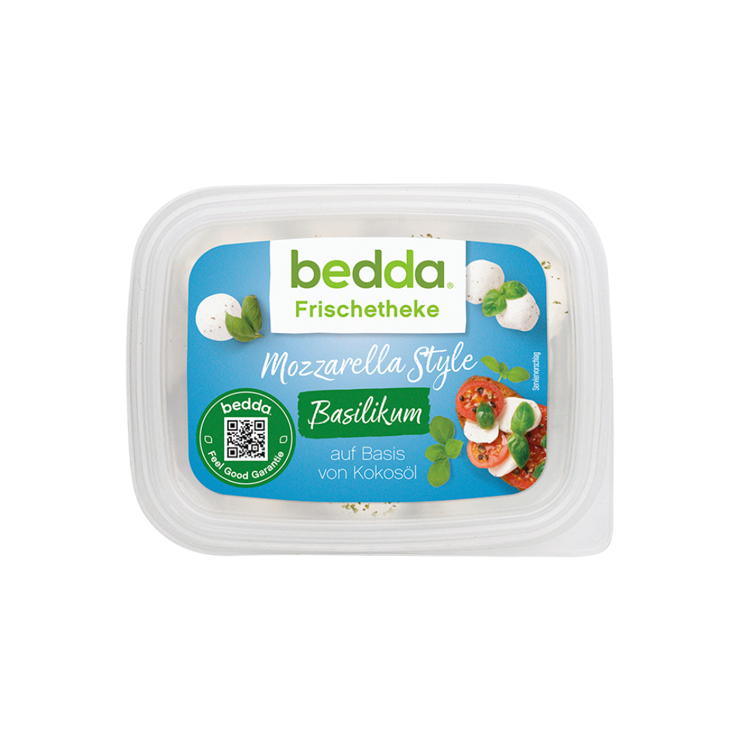 bedda Mozzarella Style Minis Basilikum 125g