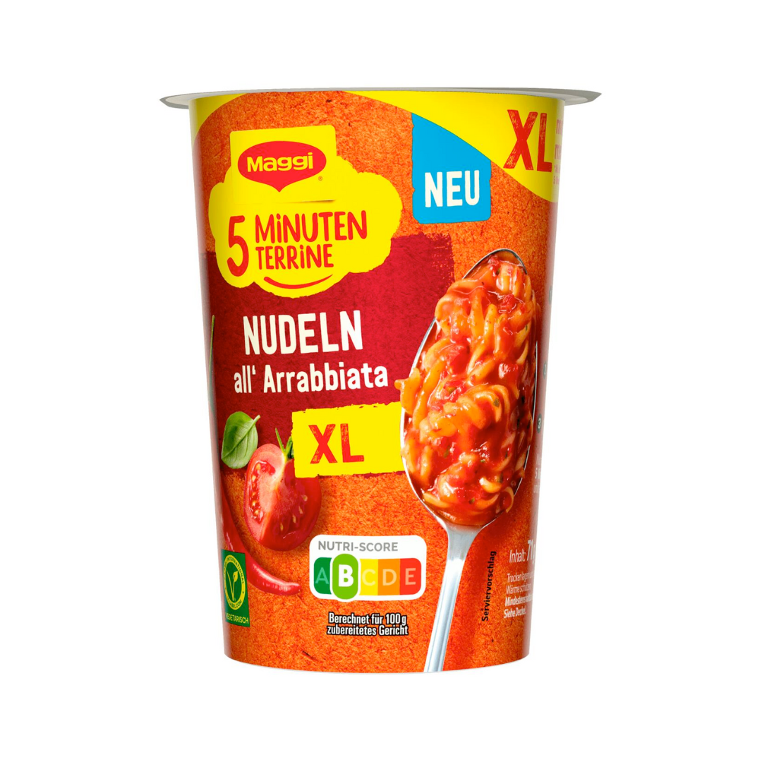 Maggi 5 Minuten Terrine Nudeln All Arrabbiata XL Cup 71g