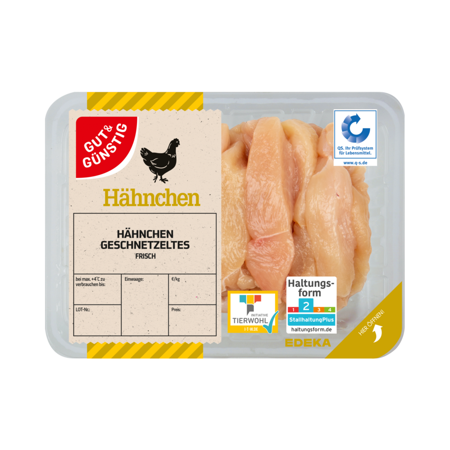 Gut&Günstig Hähnchen Geschnetzeltes 400g QS ITW