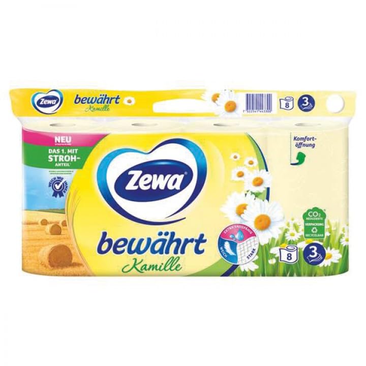 Zewa Bewährt Toilettenpapier kamille 3-lagig 8x150BL