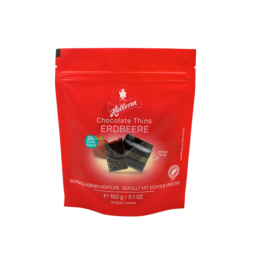 Halloren Chocolate Thins Erdbeer 150g