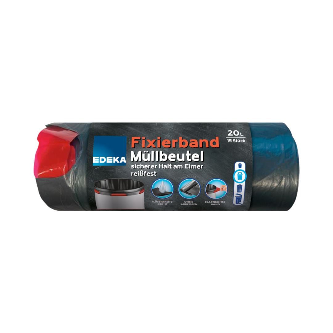 EDEKA Fixierband-Müllbeutel 20l 15ST