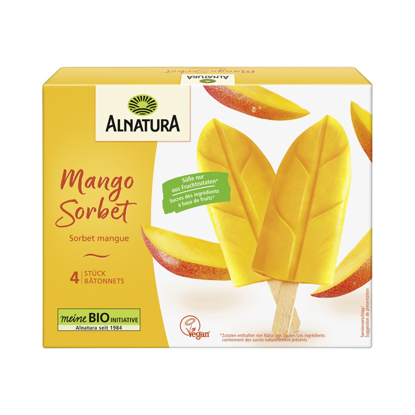 Bio Alnatura Fruchteis Mango 4ST 184ml