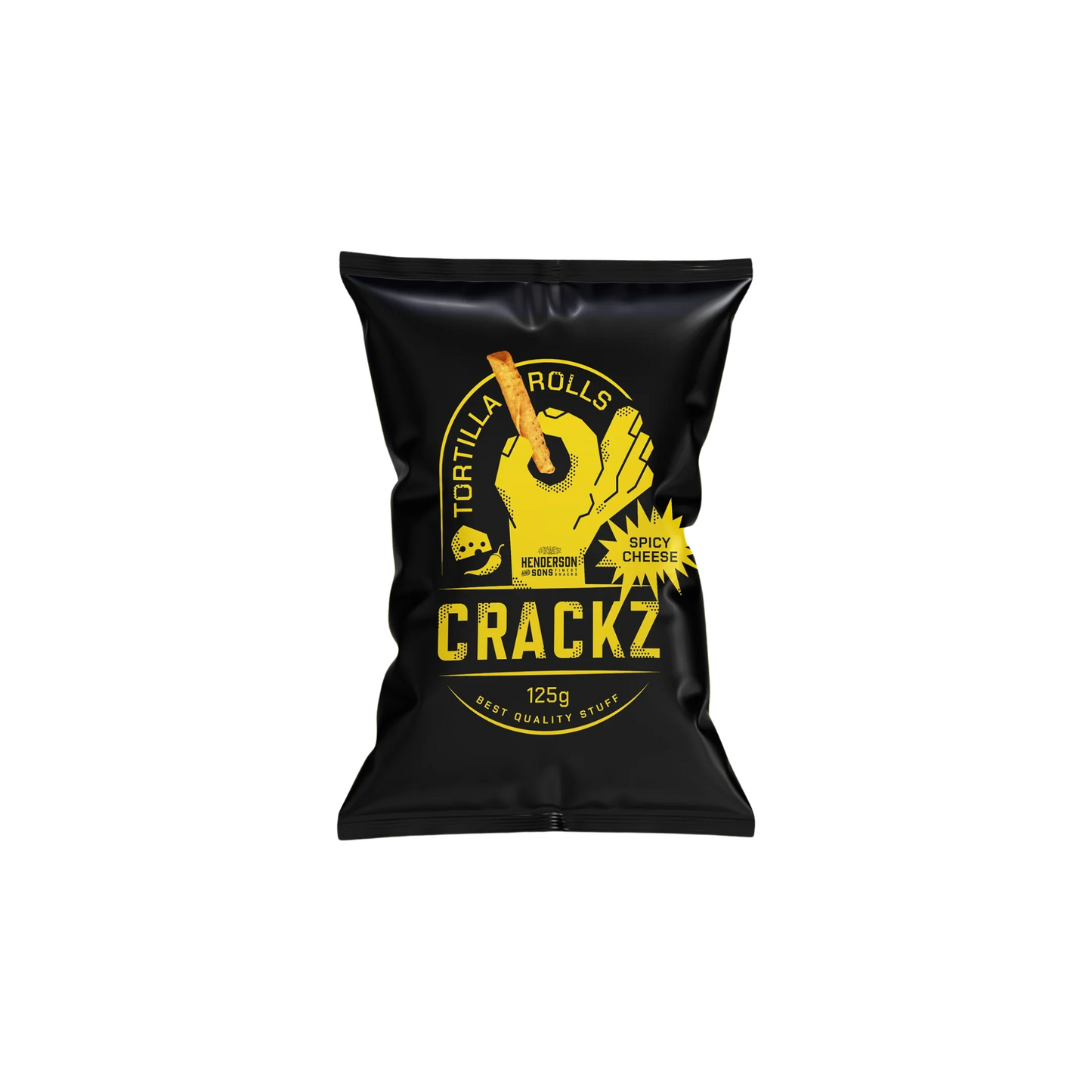 Henderson&Sons Crackz Tortilla Rolls Spicy Cheese 125g