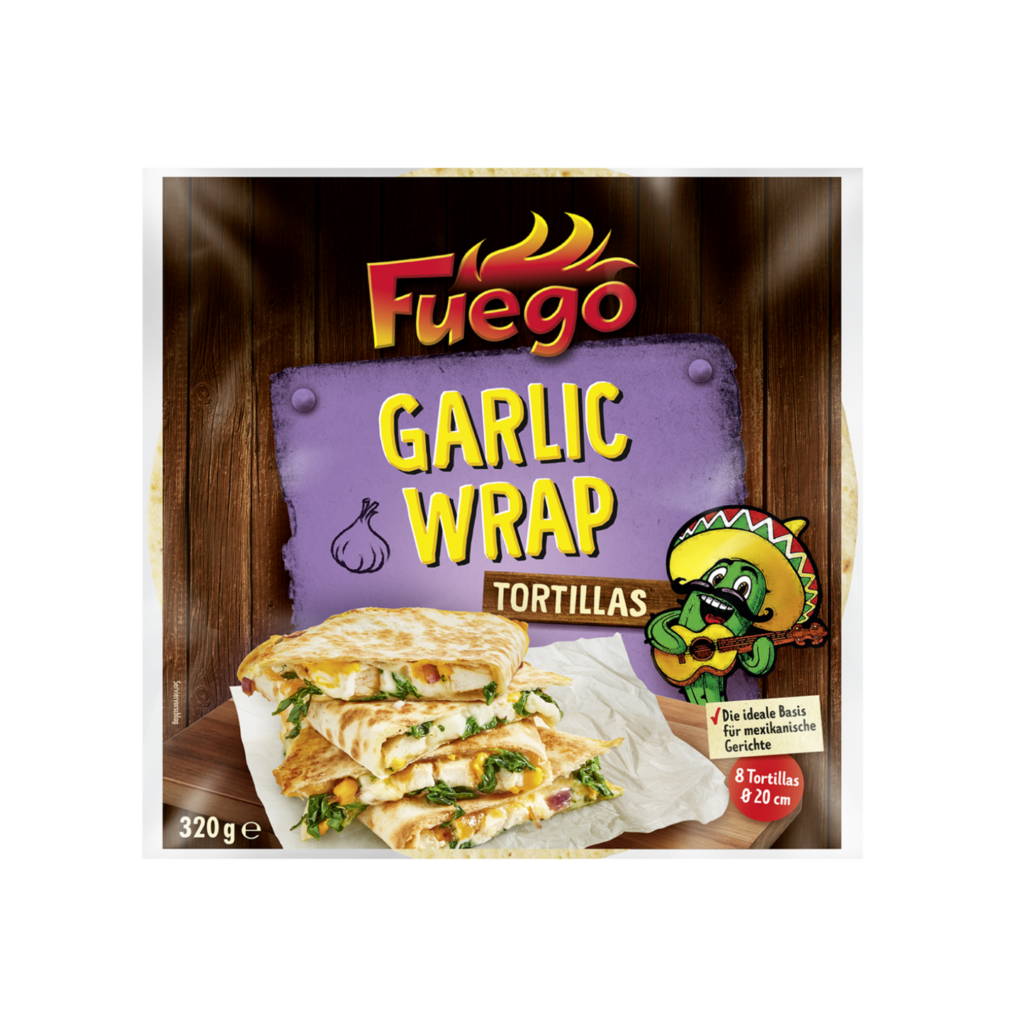 Fuego Tortillas Garlic 320g