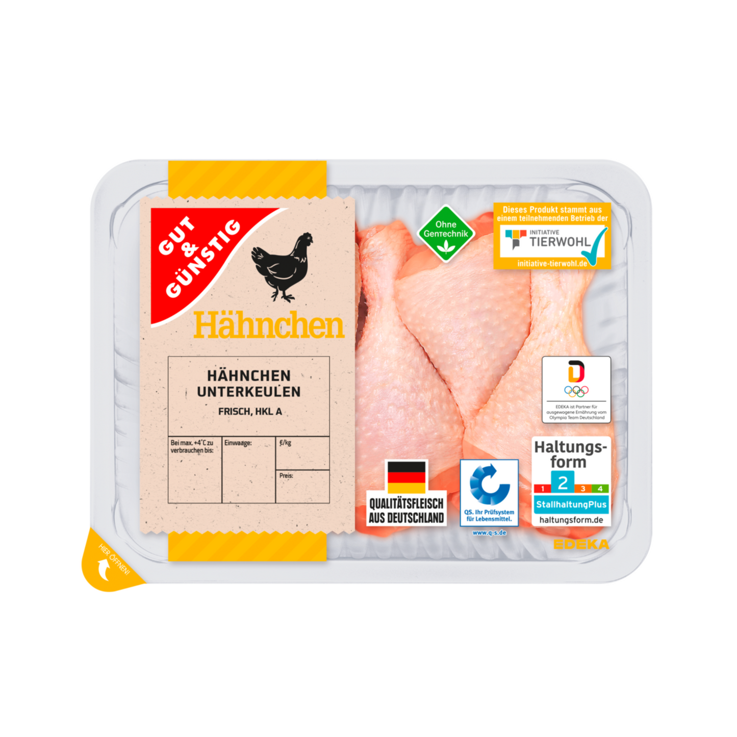 GUT&GÜNSTIG Hähnchen Unterkeulen HKL A 600g