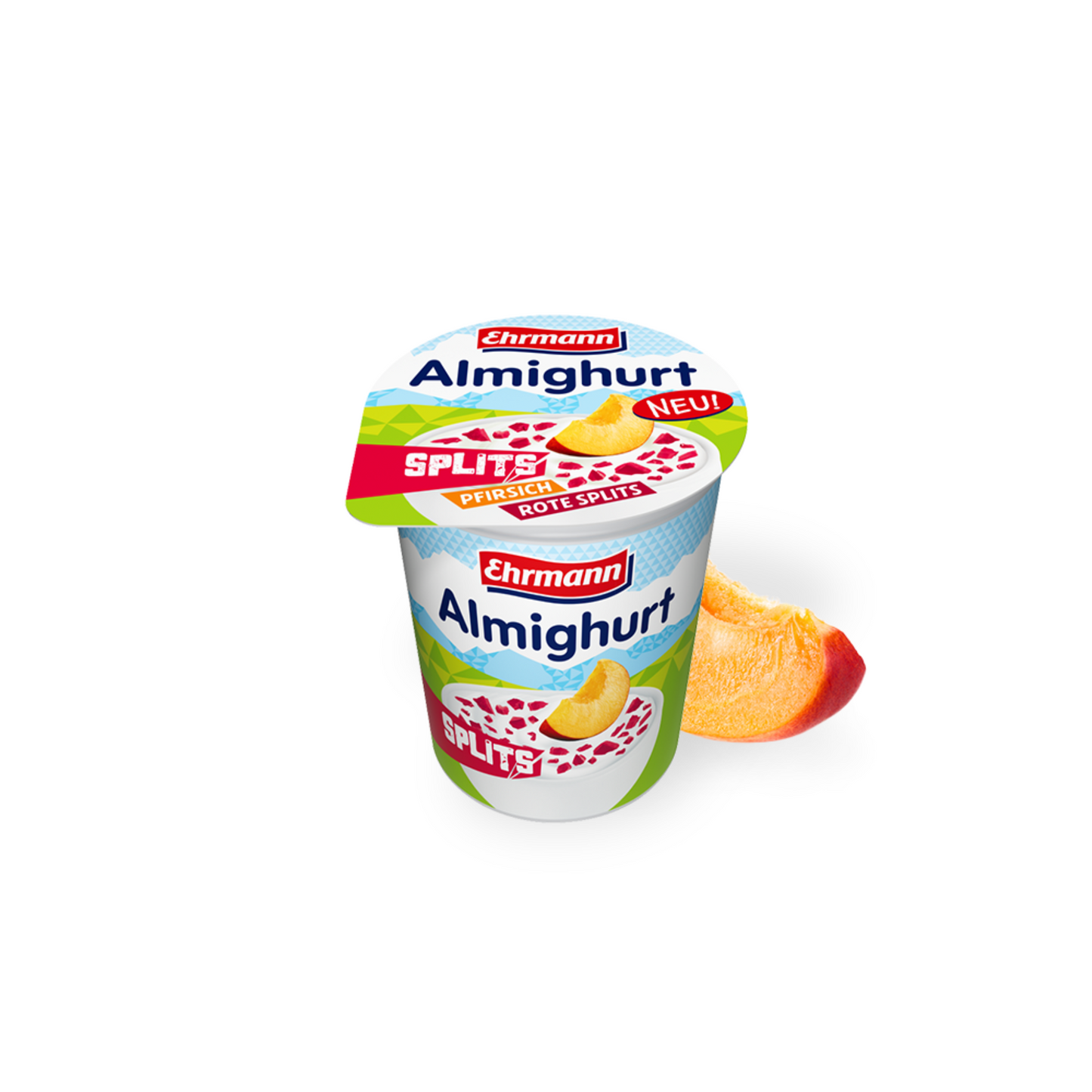 Almighurt Splits Pfirsich mit roten Splits 150g