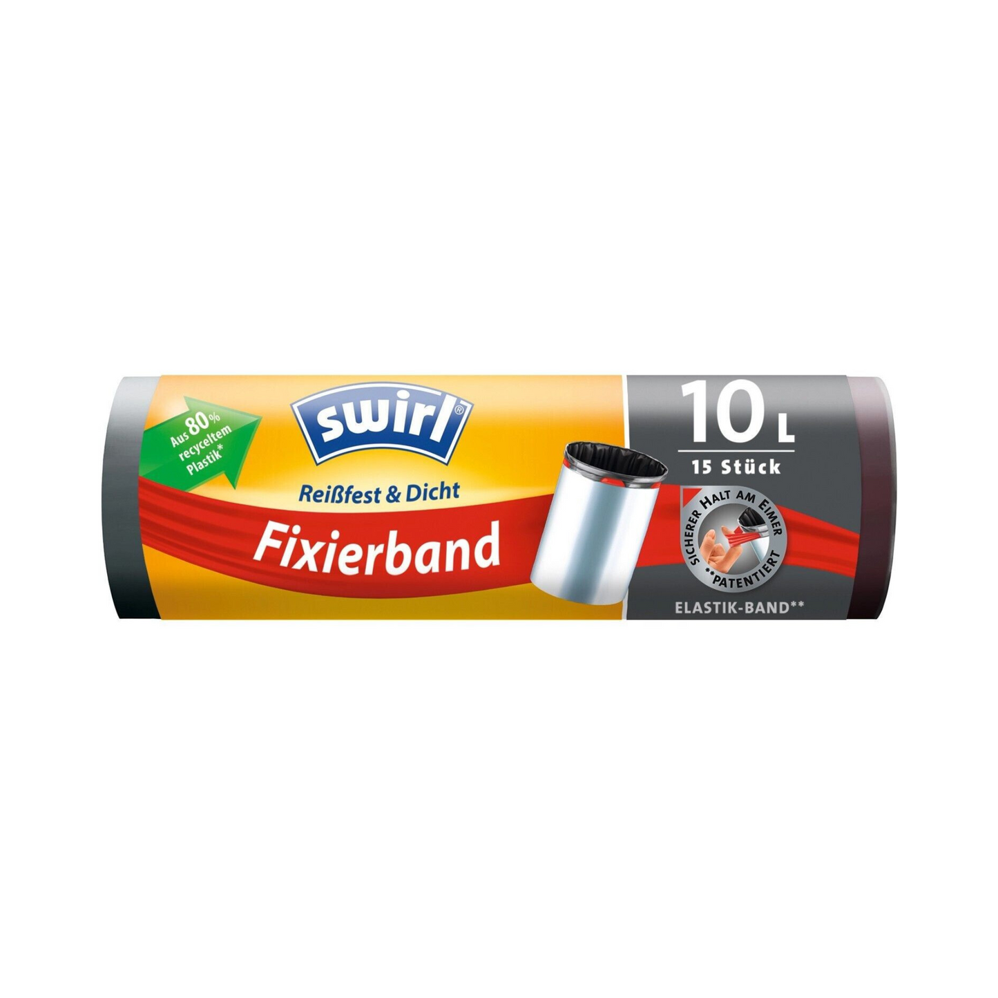 Swirl Fixierband-Müllbeutel Reißfest&Dicht 10l 15ST