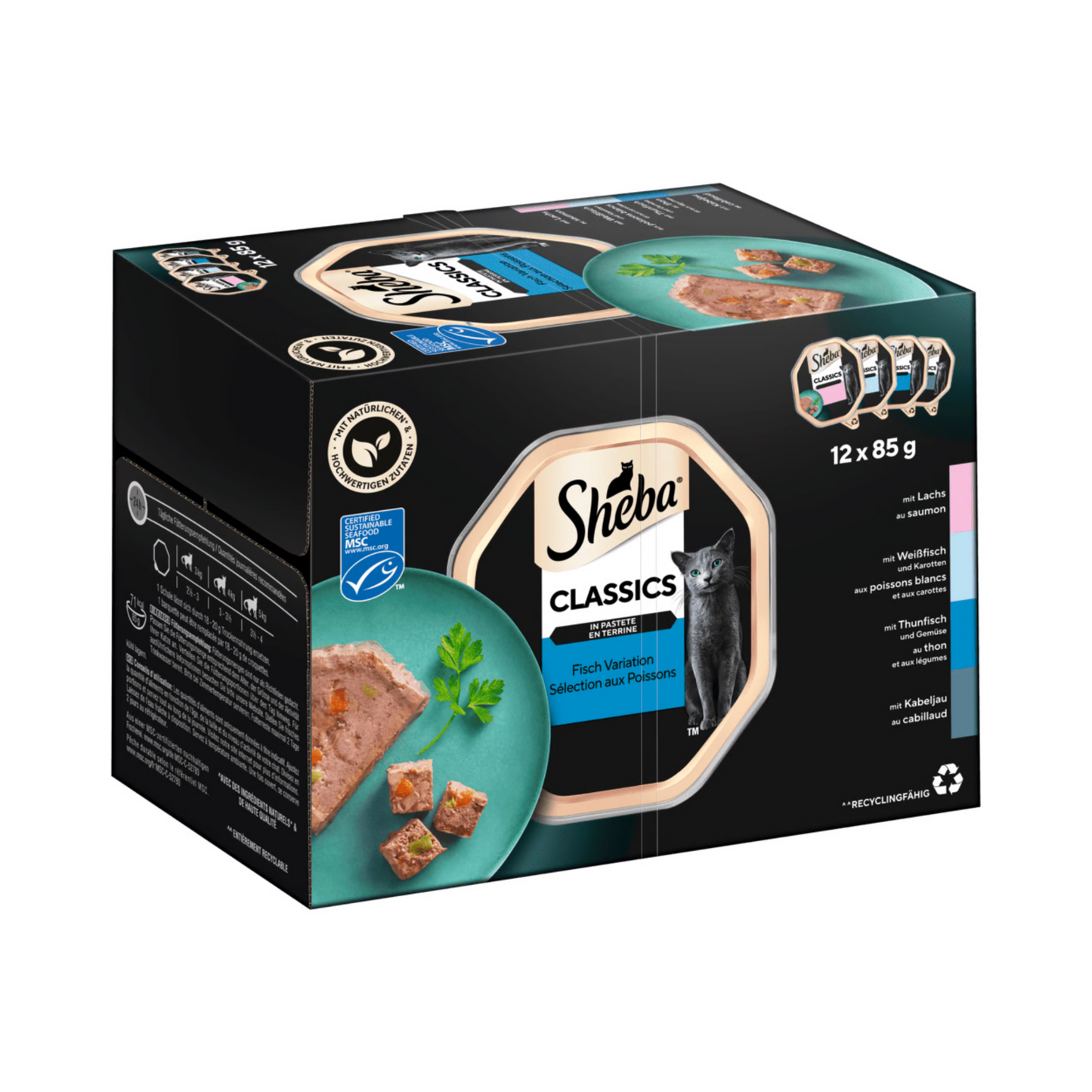 MSC Sheba Classics in Pastete Fisch 4x8x85g