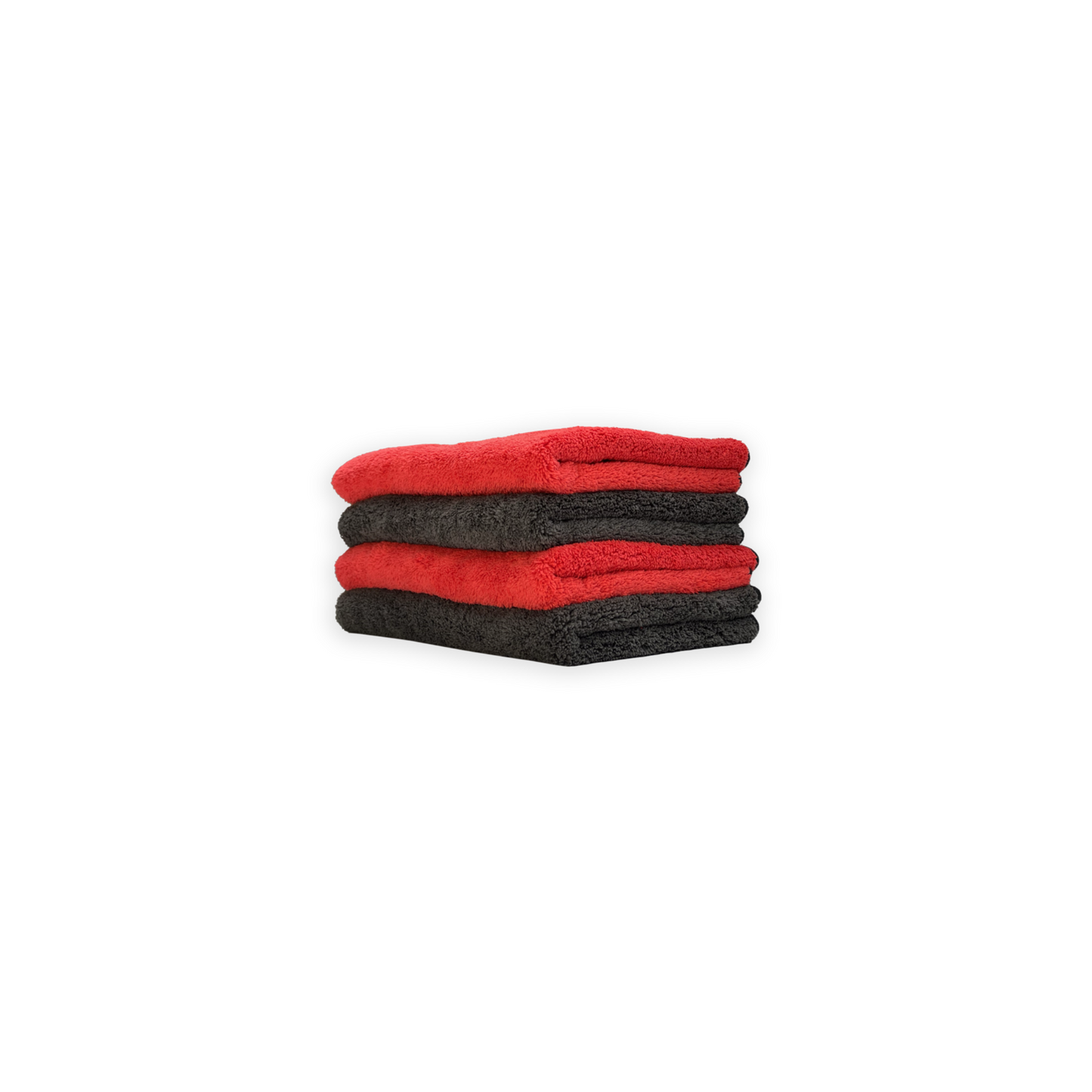 Xantos Mikrofasertuch-Set rot/schwarz 2-teilig