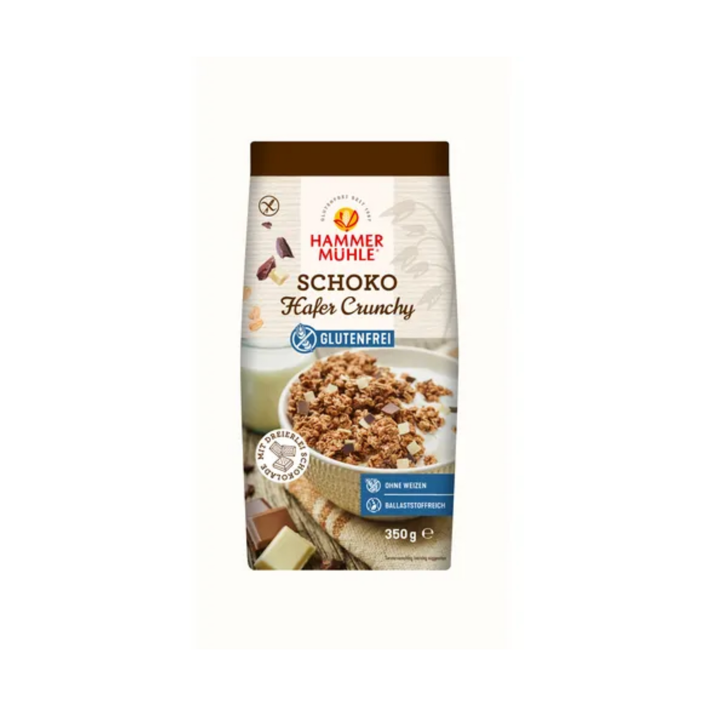 Hammermühle Gebackenes Hafermüsli mit Schokolade und Kakao 350g