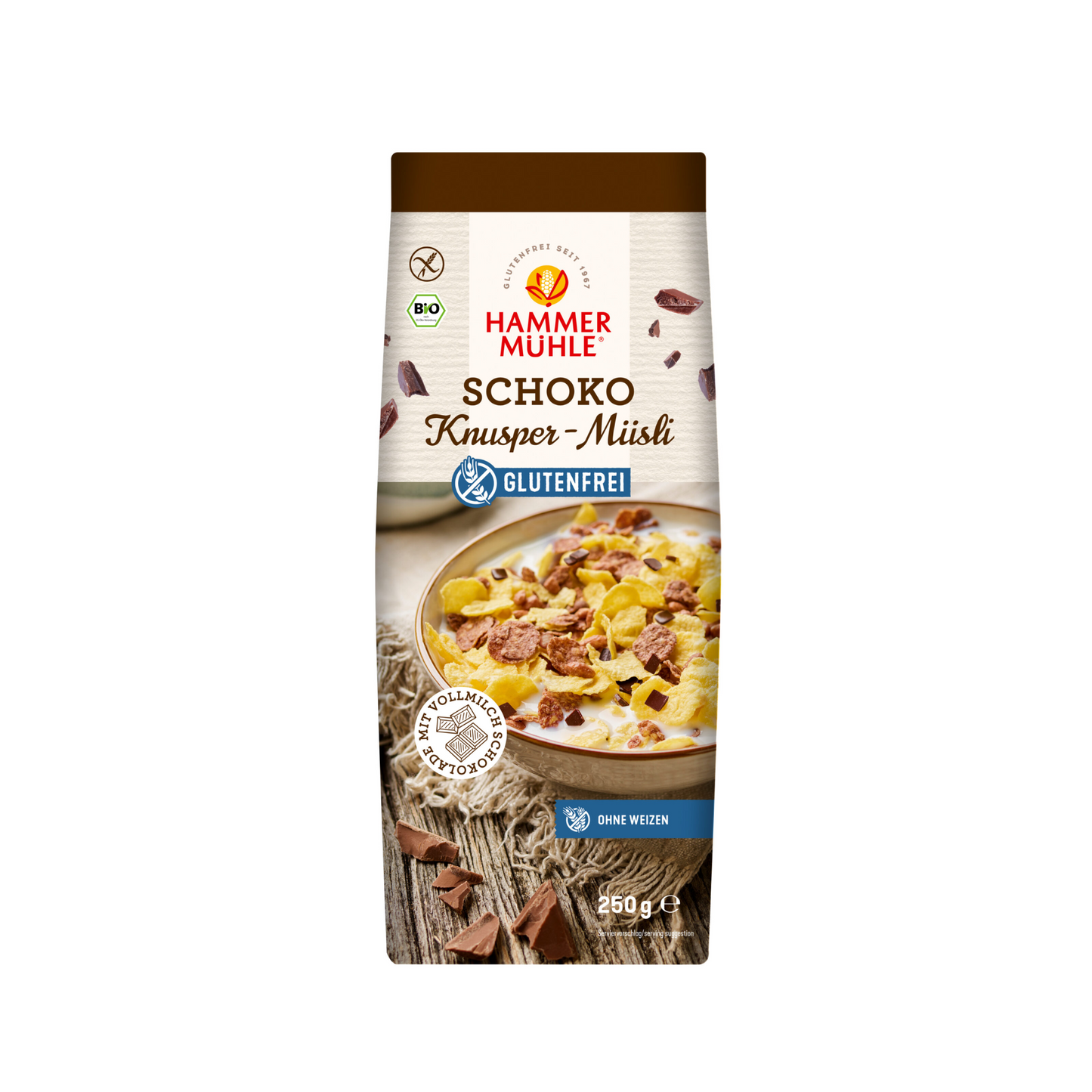 Bio Hammermühle Schoko Knusper Müsli glutenfrei 250g