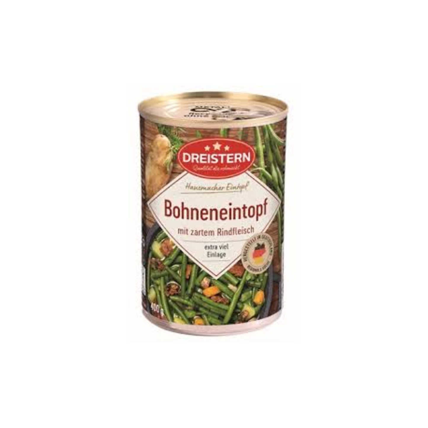 Dreistern Grüne Bohneneintopf mit gepökeltem Rindfleisch 800g