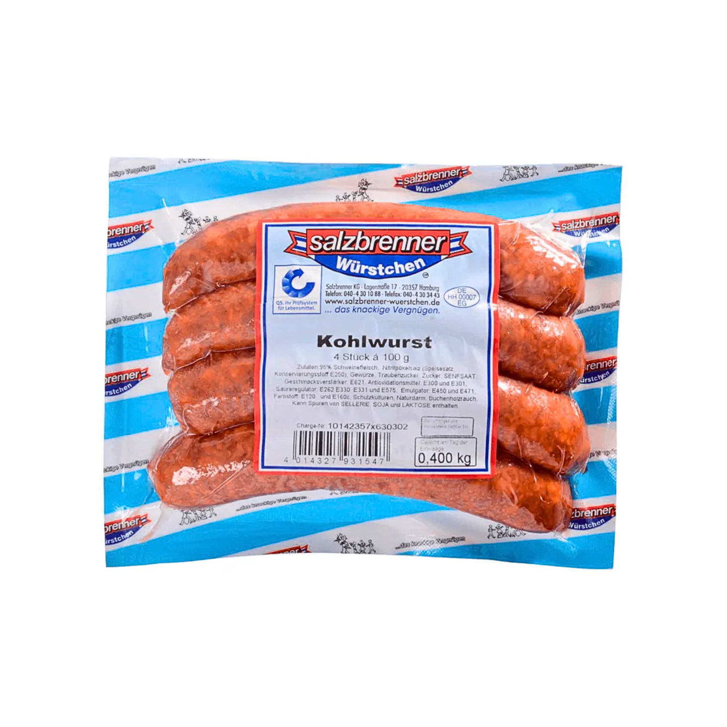 Salzbrenner Kohlwurst im Schweinedarm 4x100g