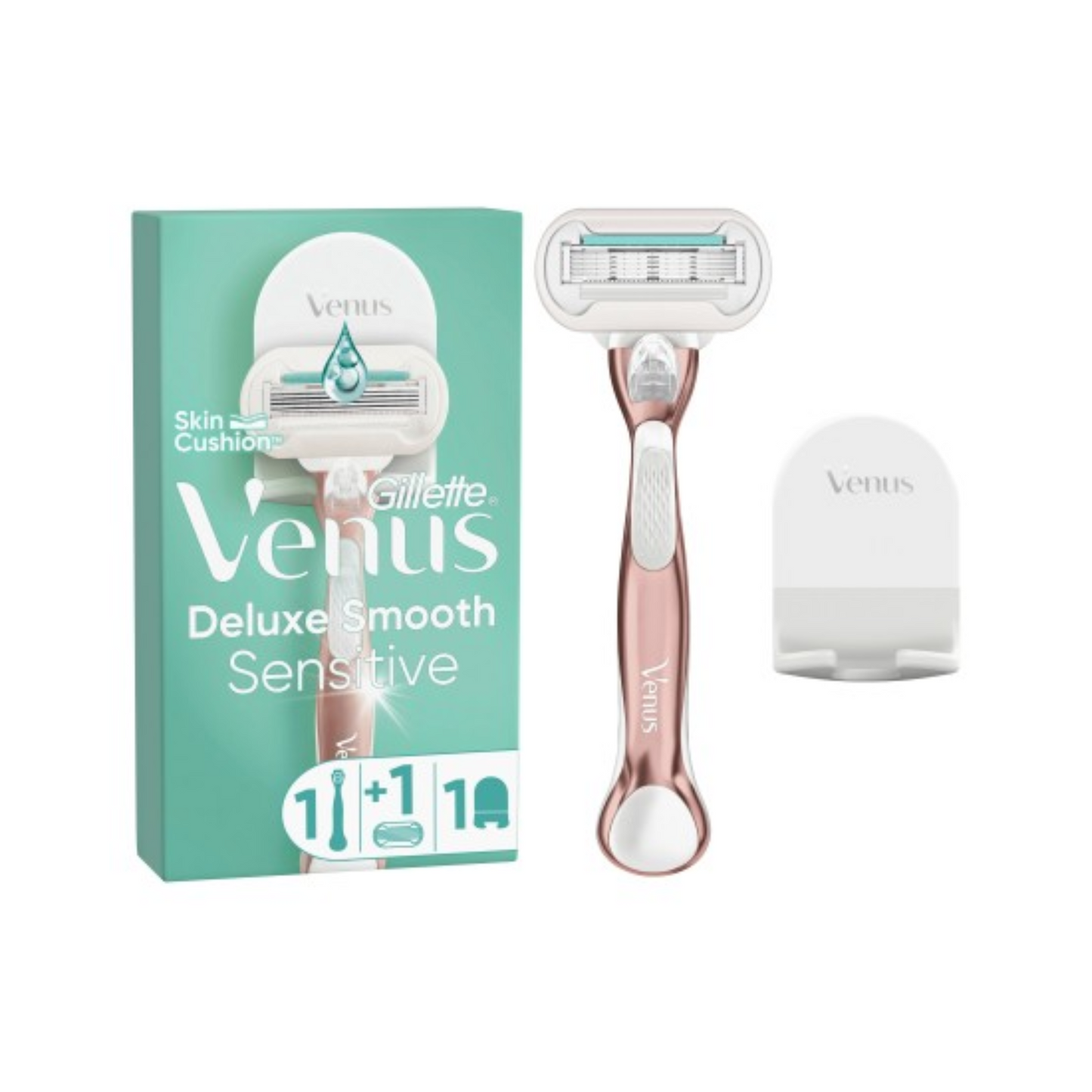 Venus Rasierer Sensitive mit 1 Klinge+Rasiererhalter rosegold