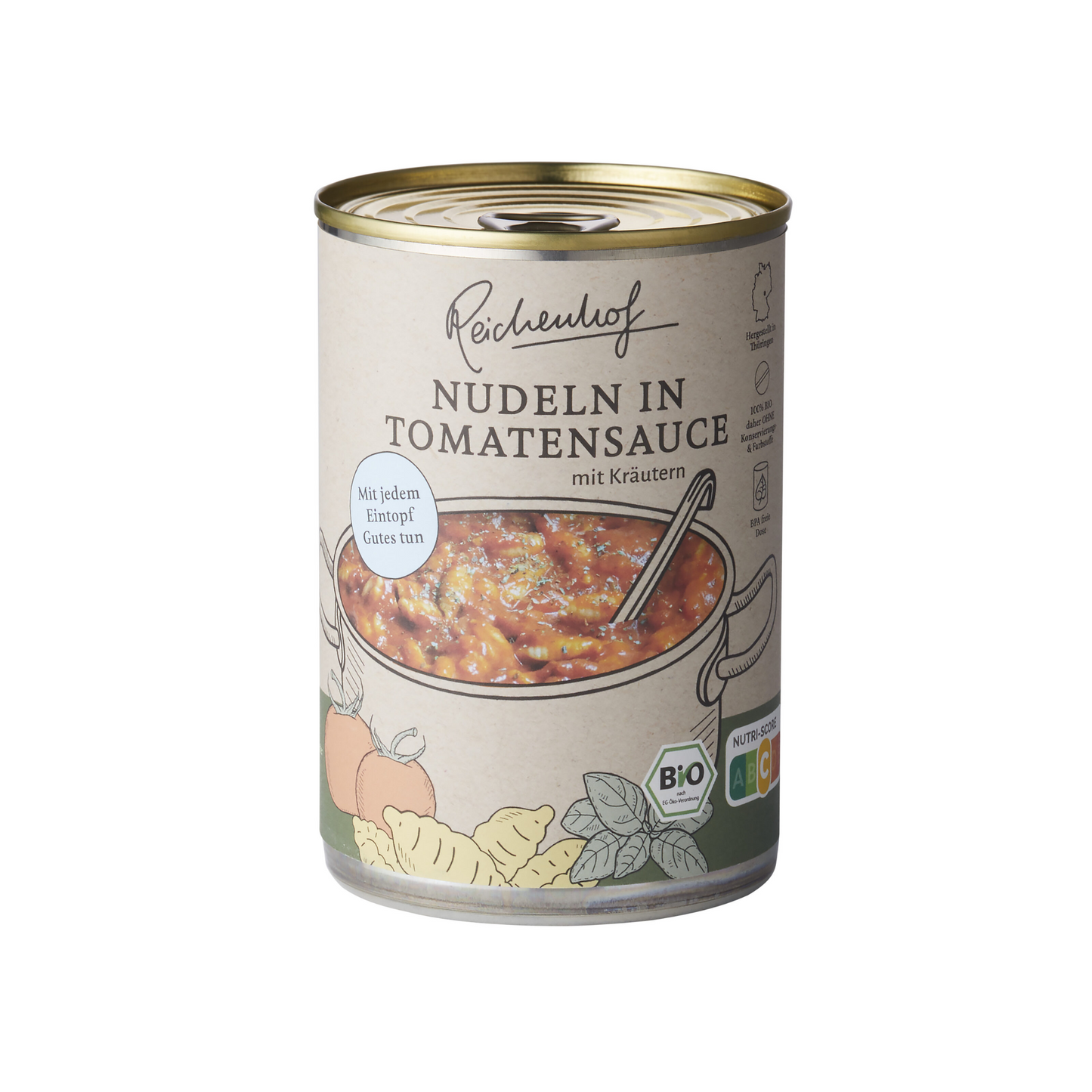 Bio Reichenhof Nudeln in Tomatensauce mit Kräutern 400g