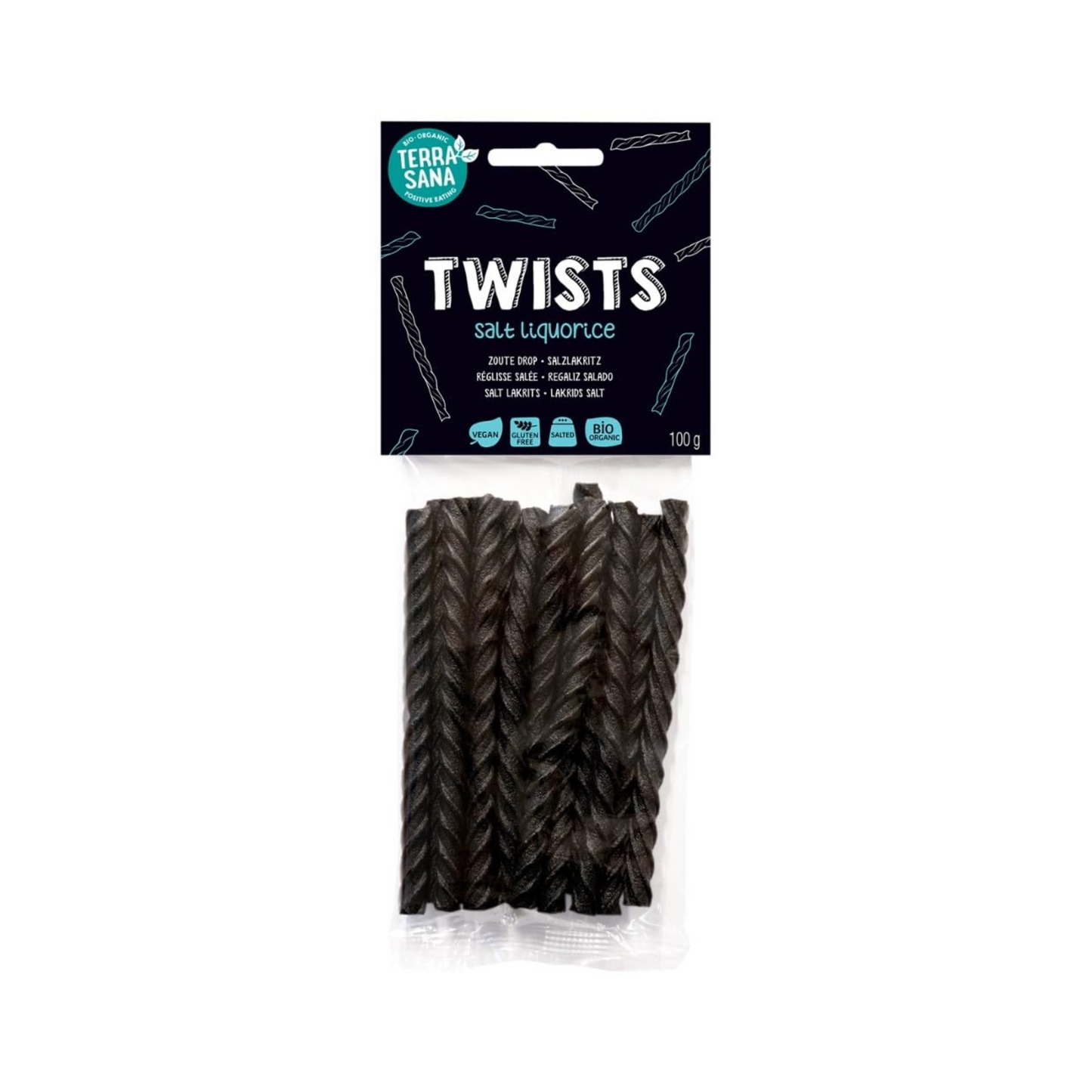 Bio Terra Sana Twists Salzlakritz Stangen 100g