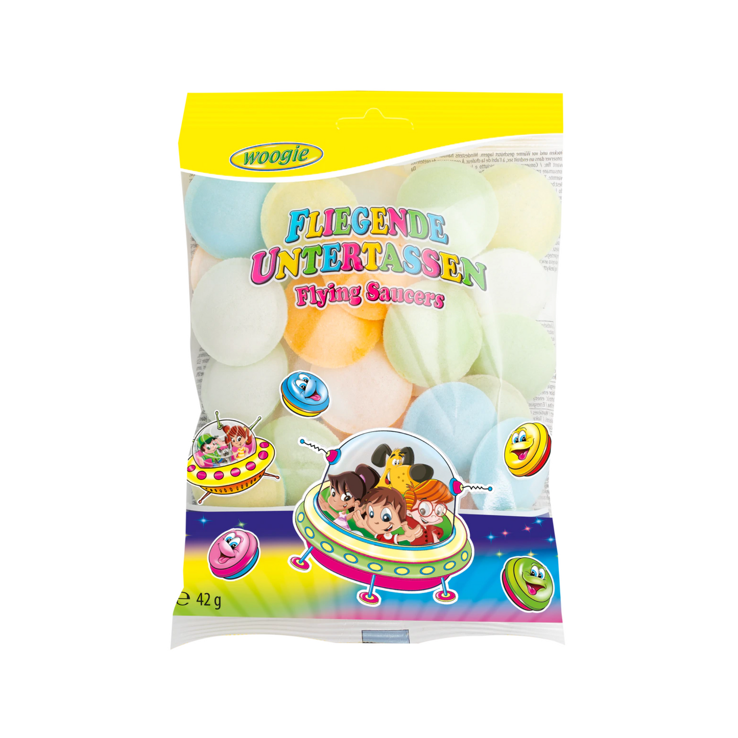 Woogie Fliegende Untertassen mit Brausefüllung 42g