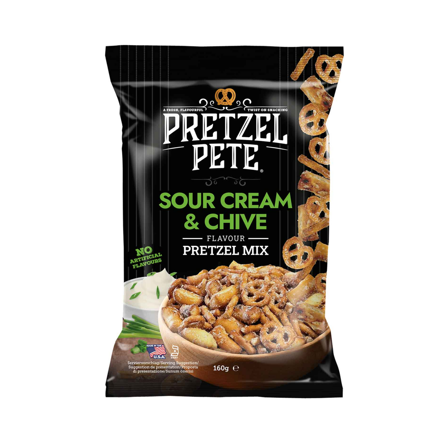 Pretzel Pete Seasoned Pretzel Mix Sour Cream&Chive 160g