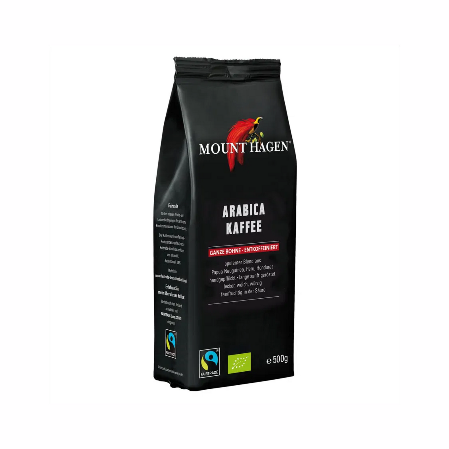 Bio Mount Hagen Röstkaffee entkoffeiniert ganze Bohne 500g