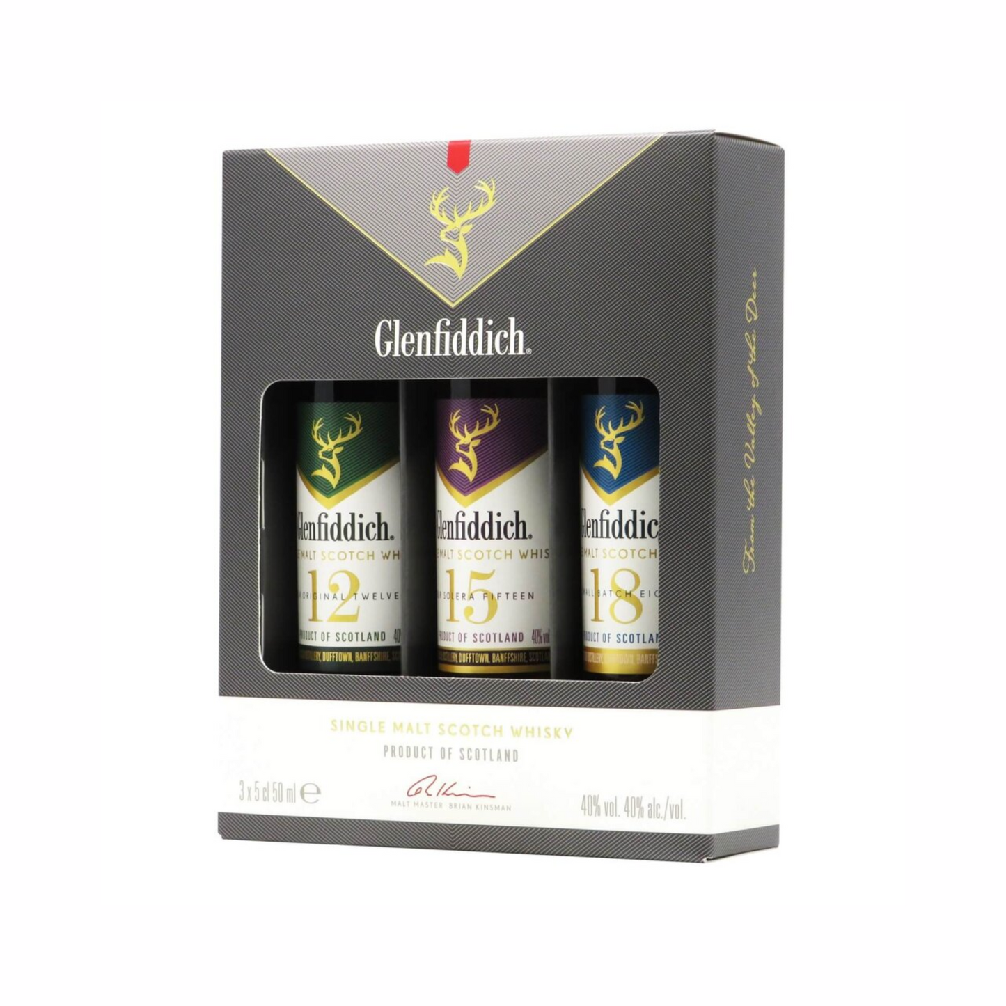 Glenfiddich Single Malt Whisky 12&15&18 Jahre 40% 3x0,05l