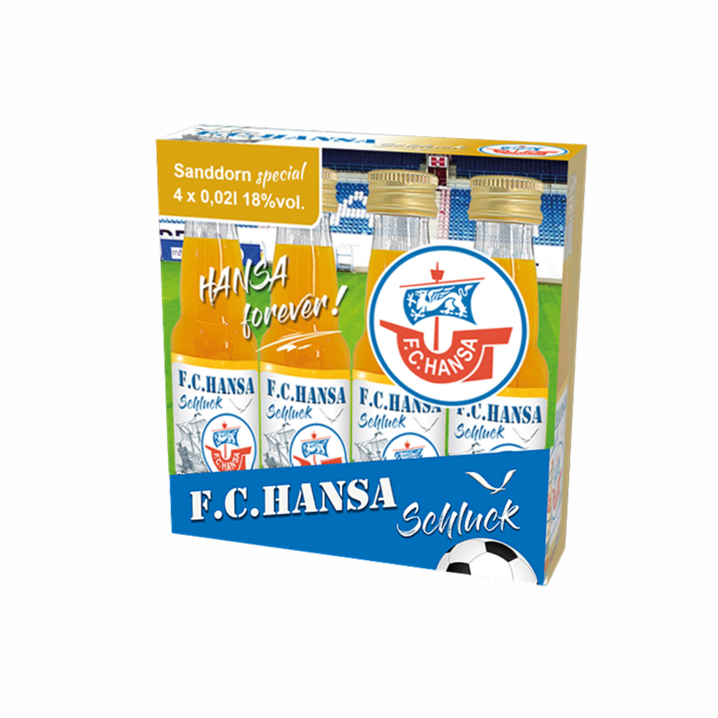 Hanse Abschied Sanddorn 18% 4x0,02l