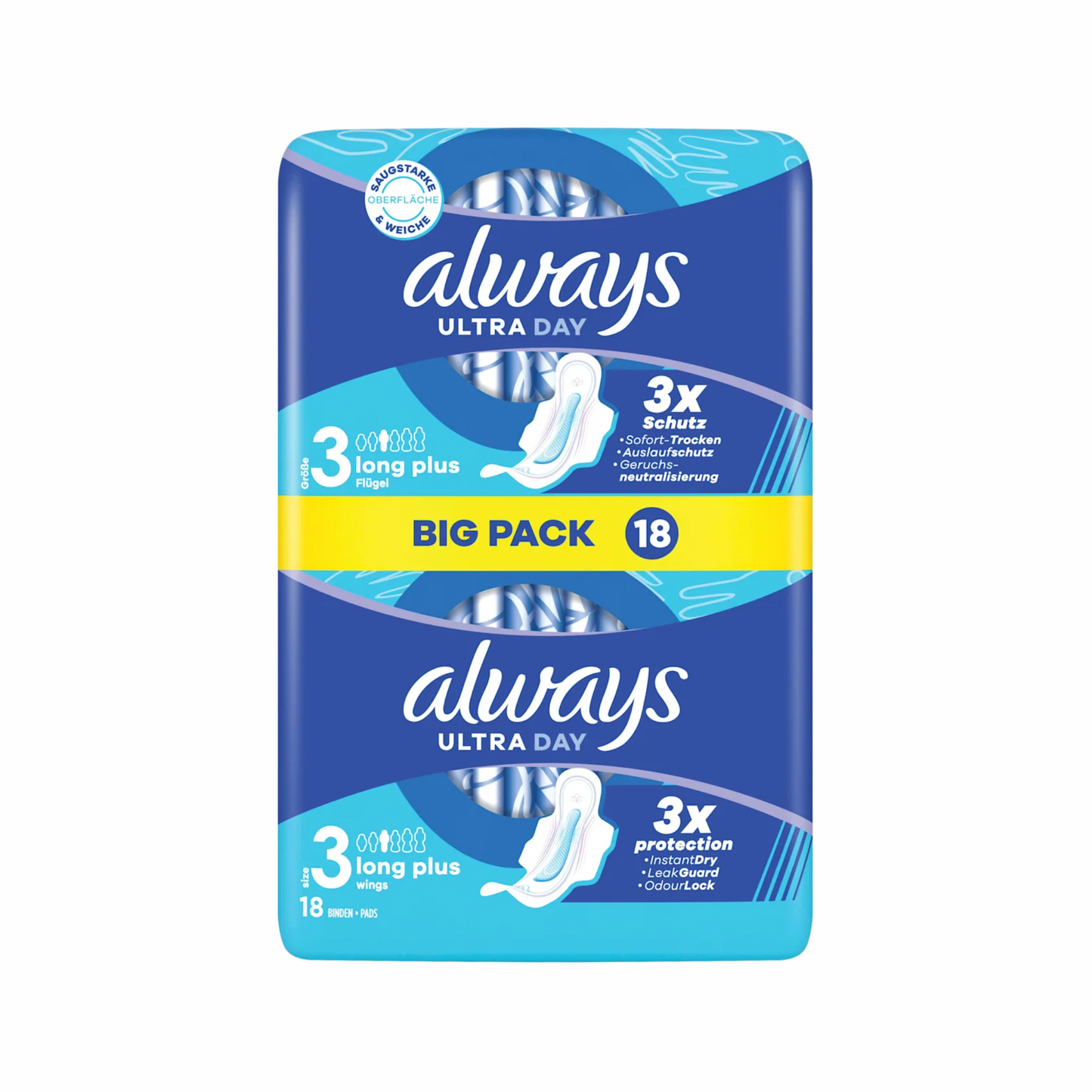 Always Ultra Damenbinden Long mit Flügeln Big Pack 18ST