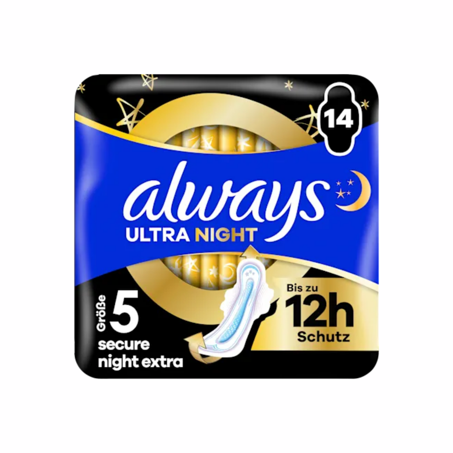 Always Ultra Damenbinden Secure Night Extra mit Flügeln Big Pack 14ST