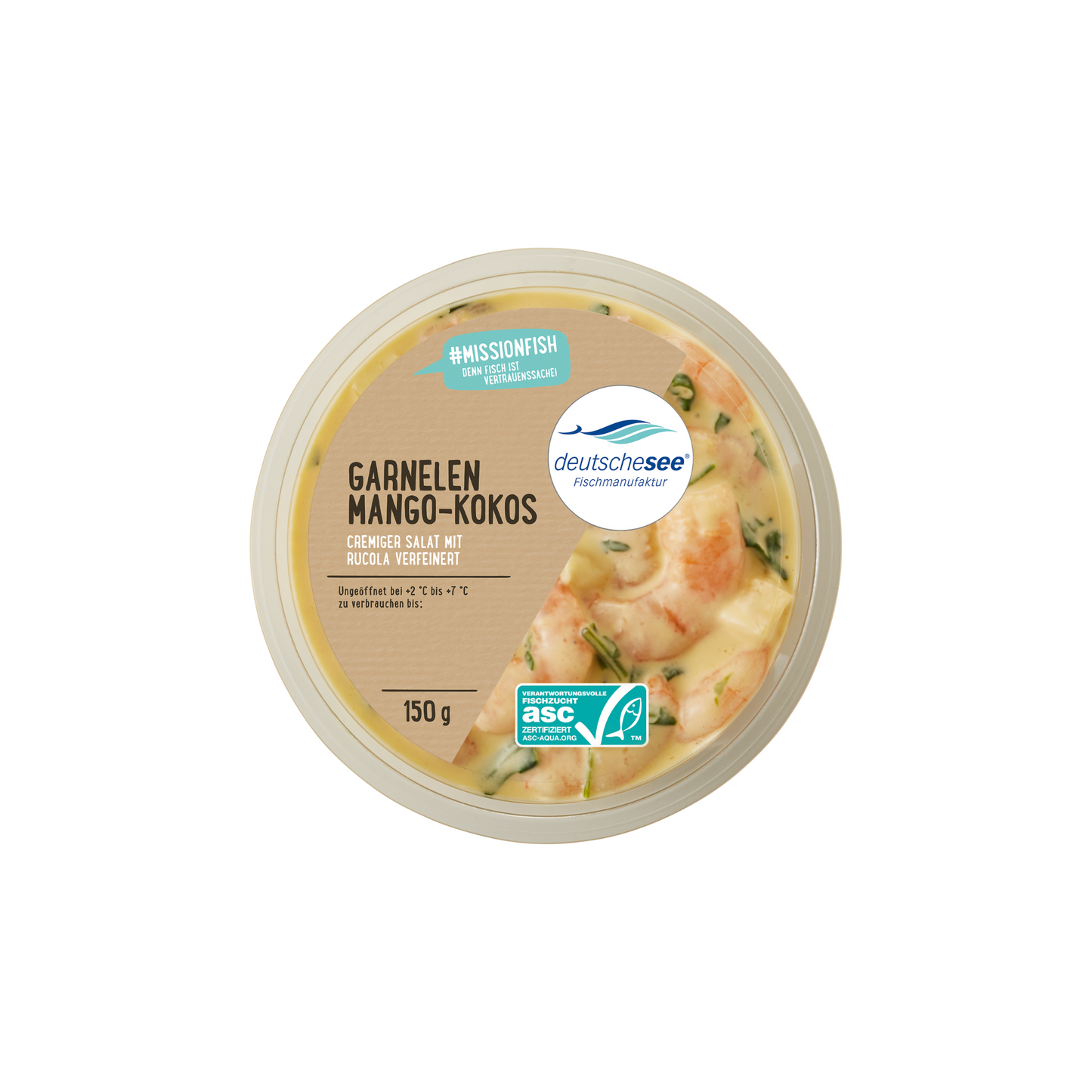 ASC Deutsche See Garnelensalat Mango-Kokos 150g