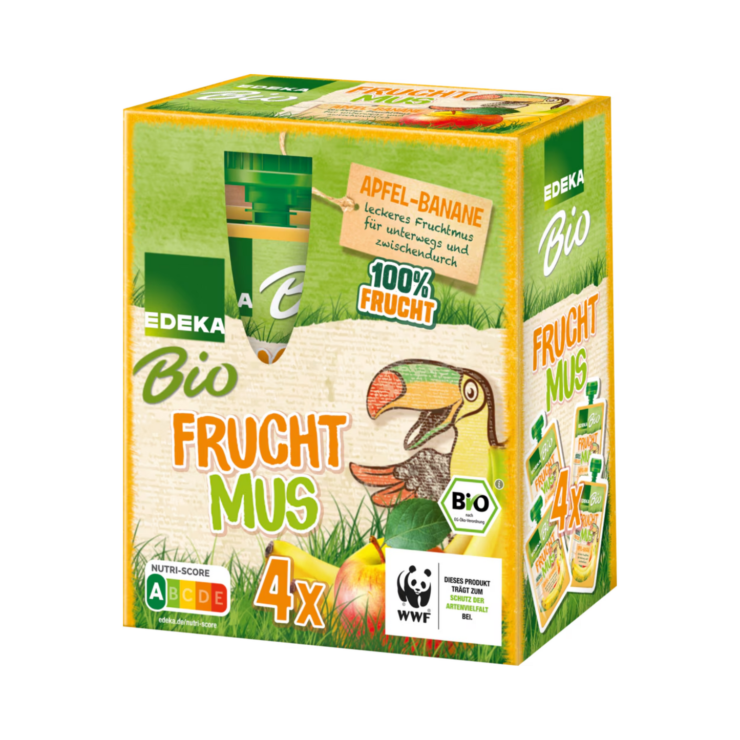 Bio EDEKA Fruchtmus Apfel-Banane 4x100g