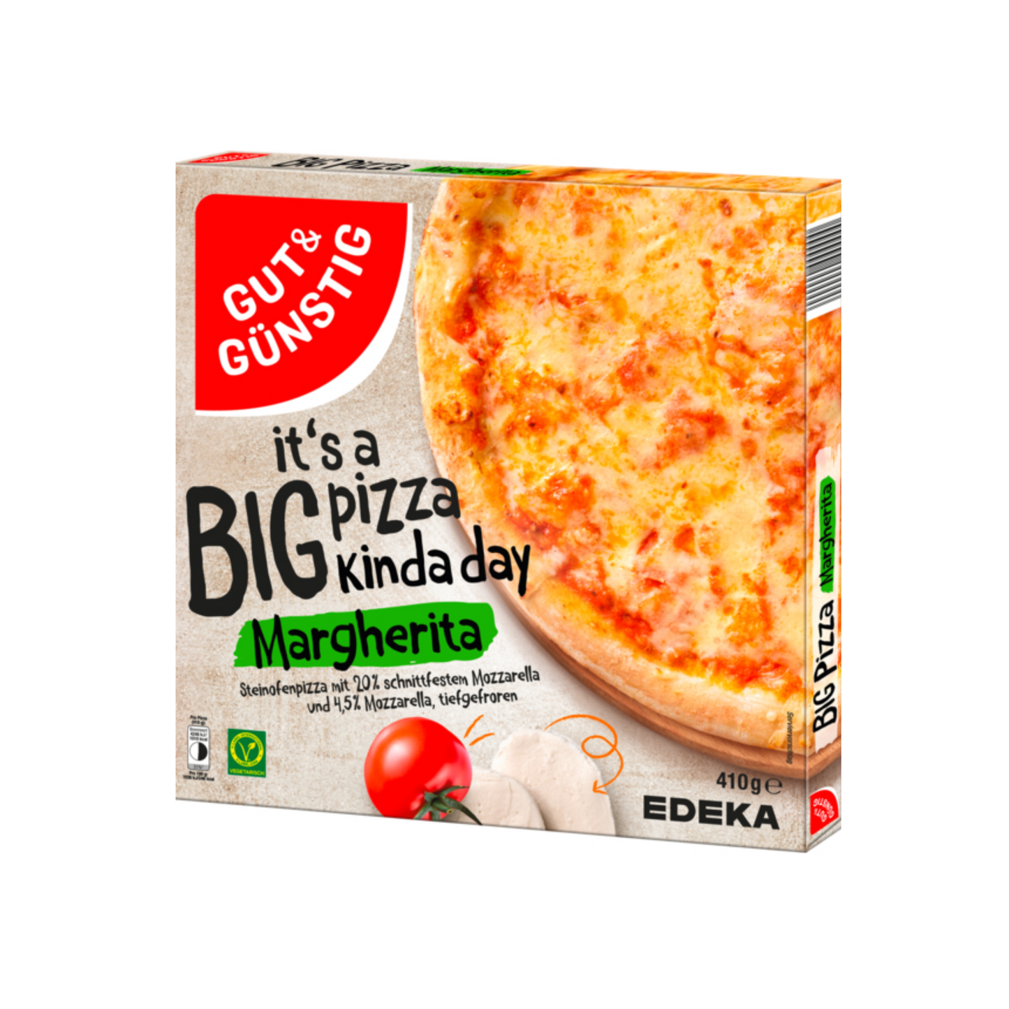 GUT&GÜNSTIG Big Pizza Margherita 410g