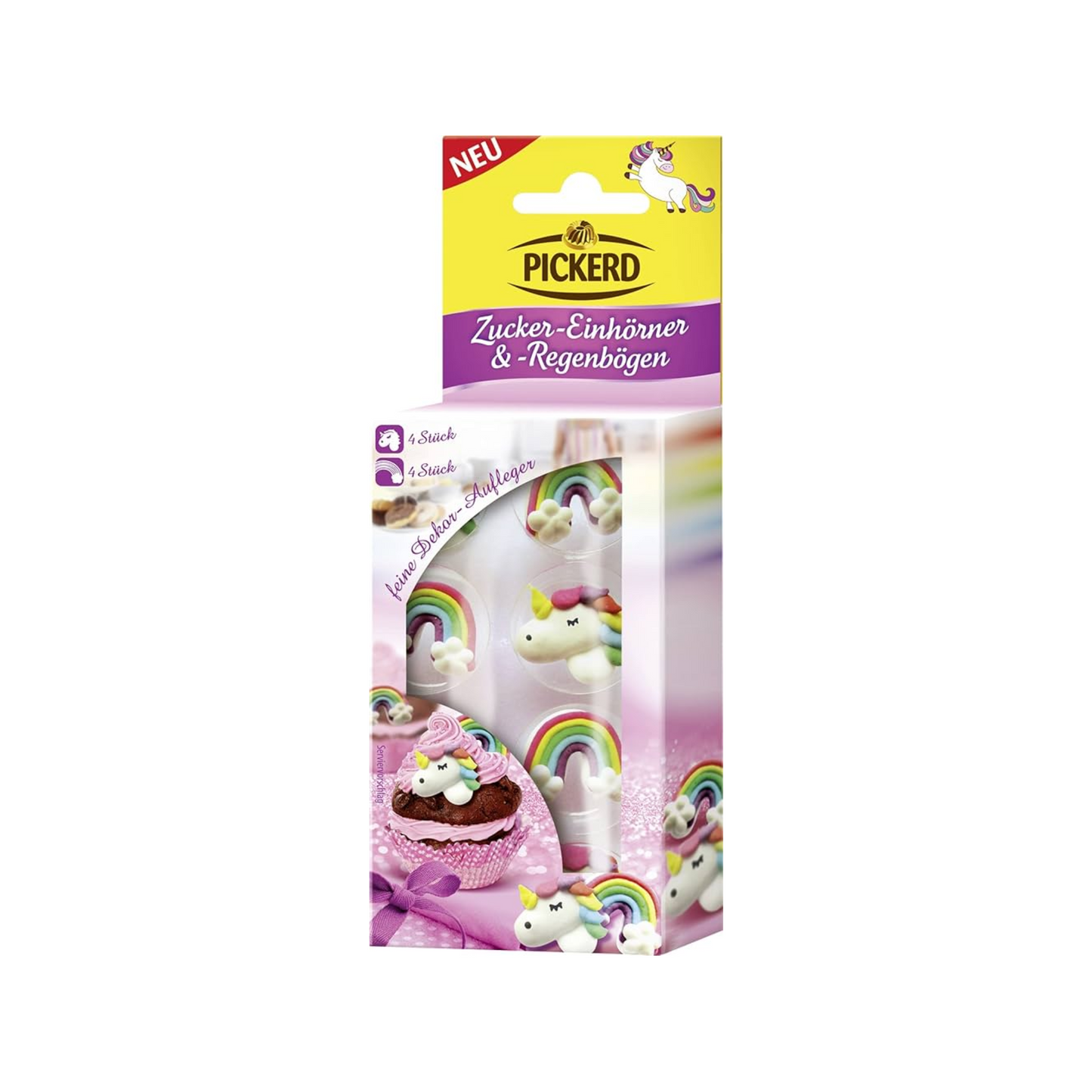 Pickerd Zucker-Einhörner&Regenbögen 8ST