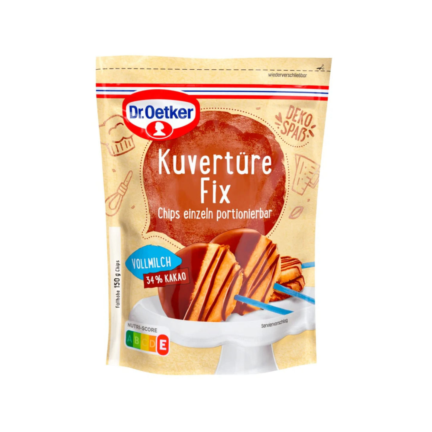Dr.Oetker Kuvertüre Fix Vollmilch 150g