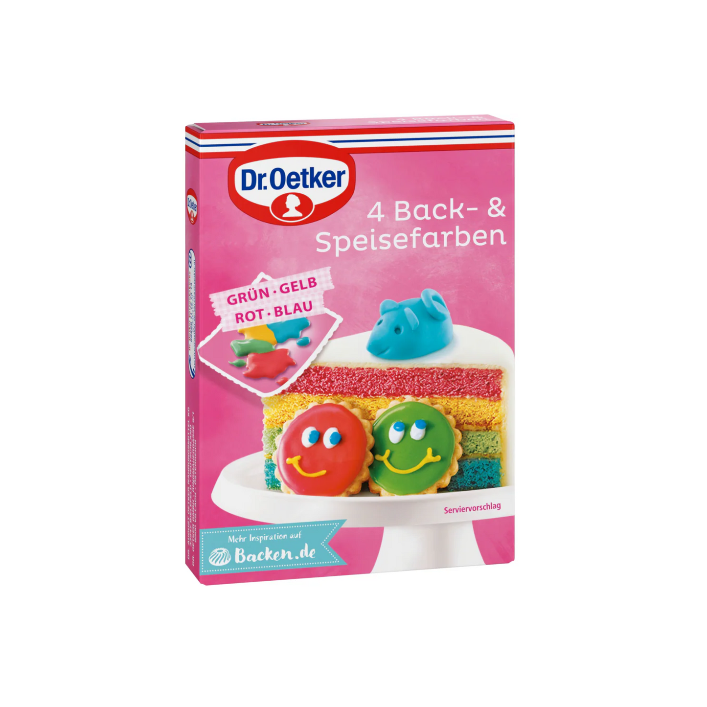 Dr.Oetker Back-und Speisefarben grün, gelb, rot, blau 4ST 80g