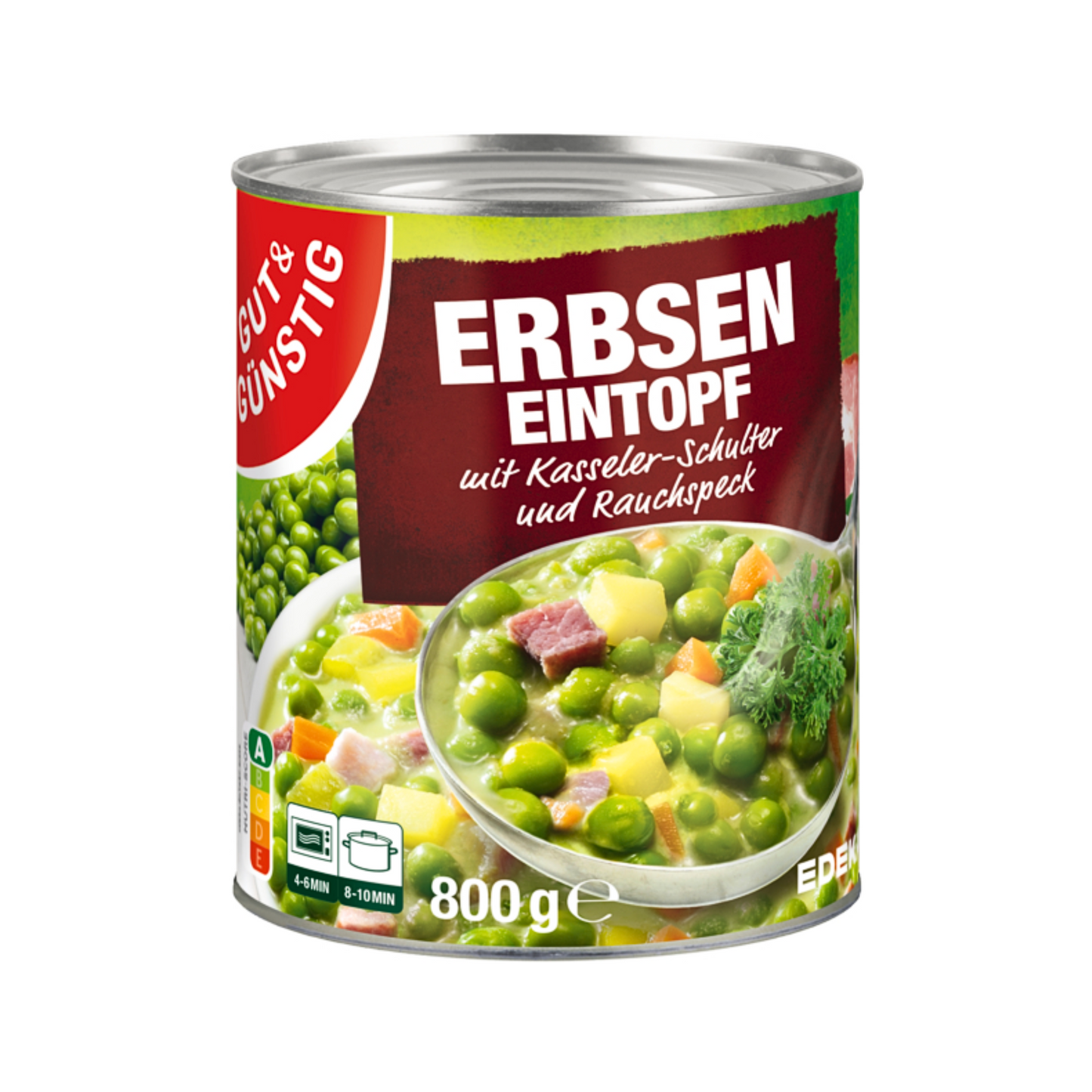 GUT&GÜNSTIG Erbseneintopf mit Kasseler & Rauchspeck 800g