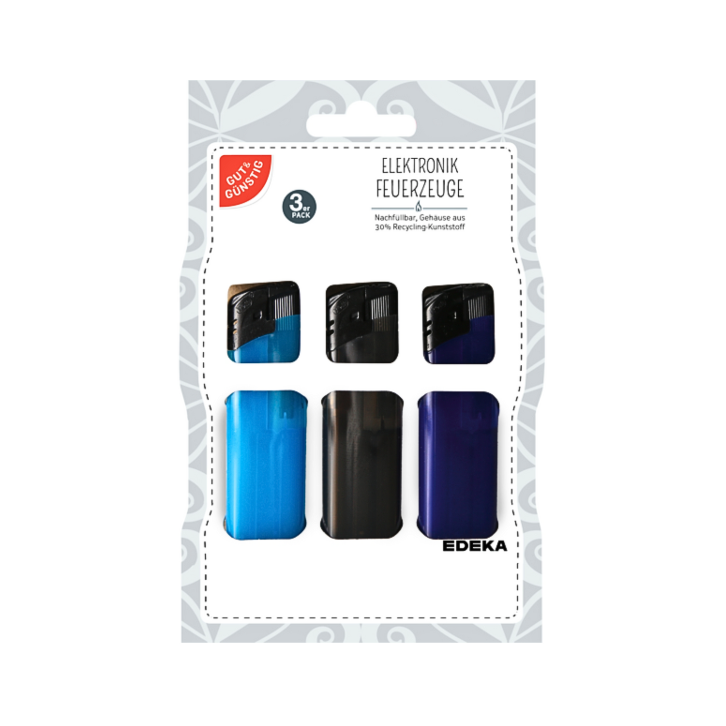 GUT&GÜNSTIG Elektronikfeuerzeuge 3ST
