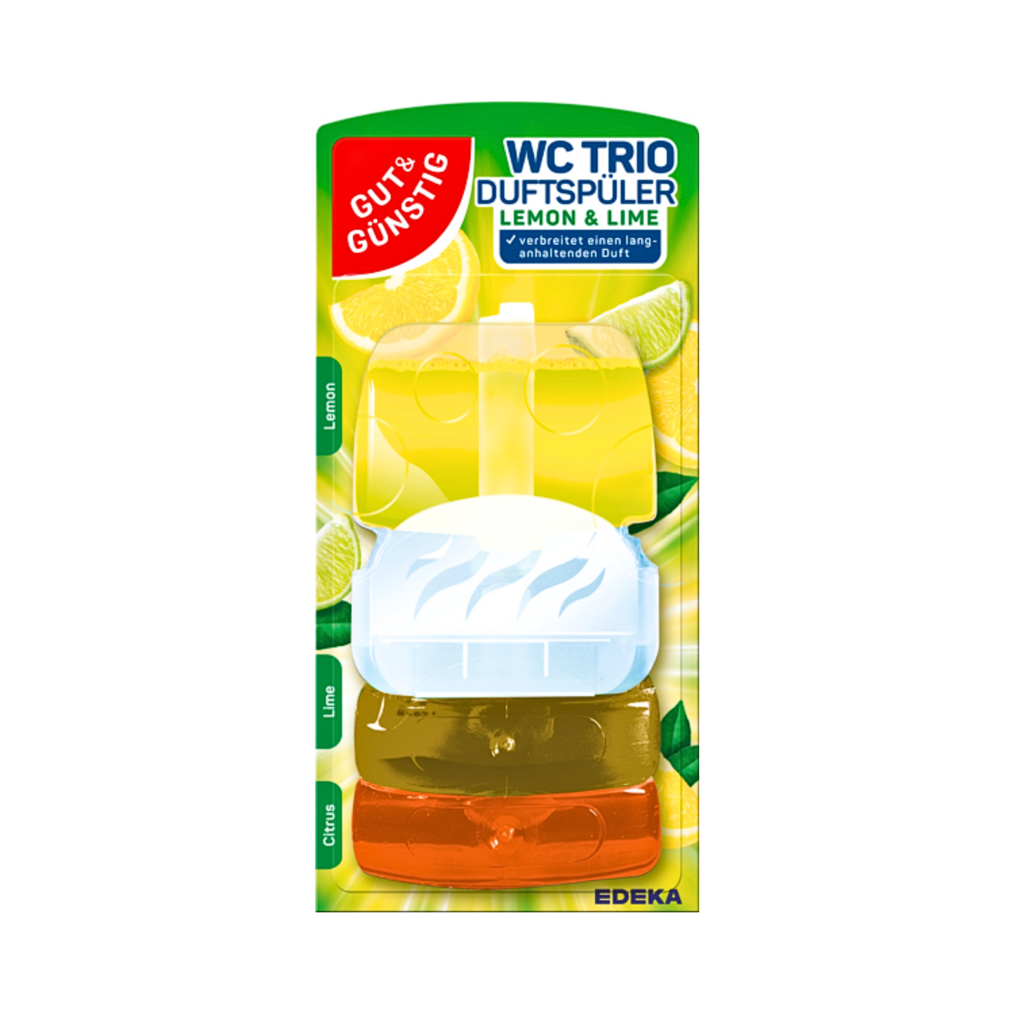 GUT&GÜNSTIG WC Duftspüler Lemon Mix 3x55ml