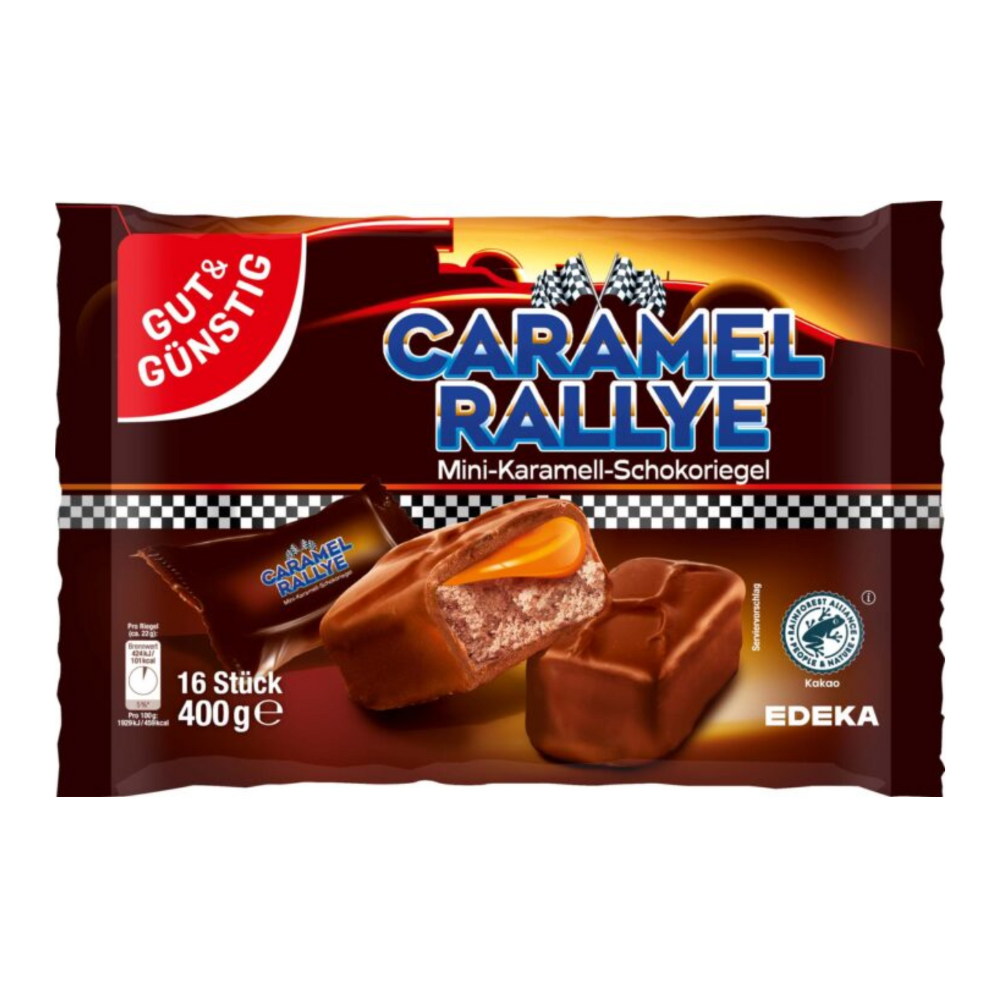 GUT&GÜNSTIG Schokoriegel Karamell 400g